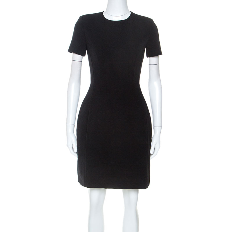 Prada Black Crepe Short Sleeve Dress S Prada | TLC