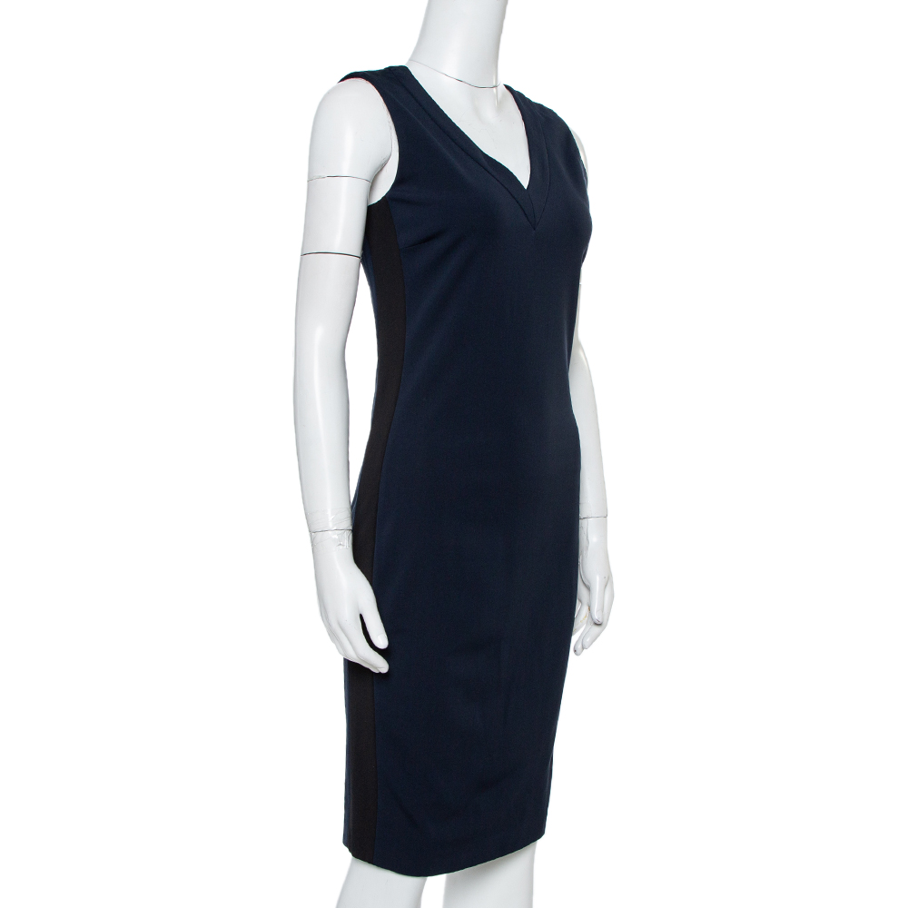 

Prada Navy Blue Jersey Sleeveless Sheath Dress