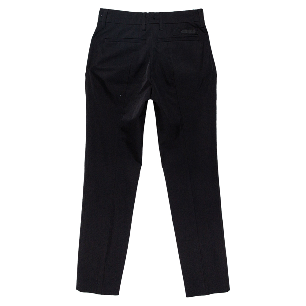 

Prada Black Synthetic Tapered Leg Trousers