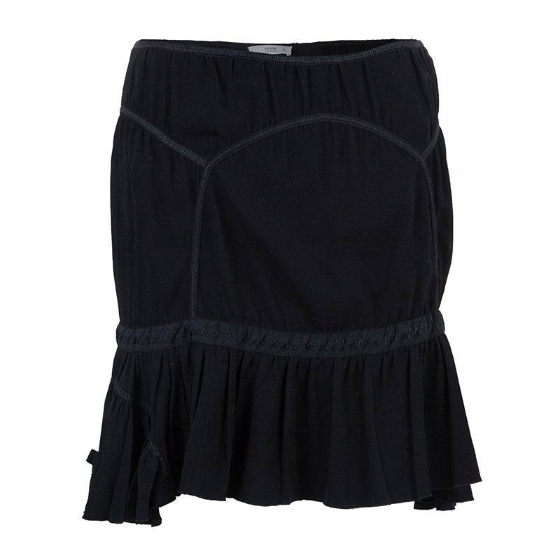 Prada Ruched Fit Flare Skirt S