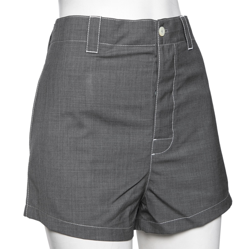 

Prada Grey Wool Shorts