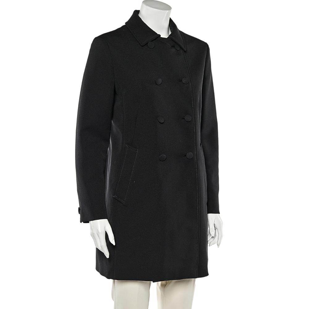 

Prada Black Synthetic Double Breasted Coat