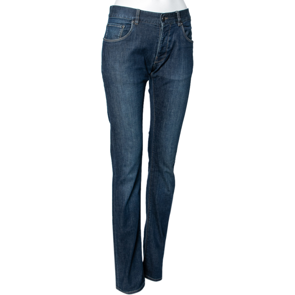 

Prada Navy Blue Denim Tapered Leg Jeans