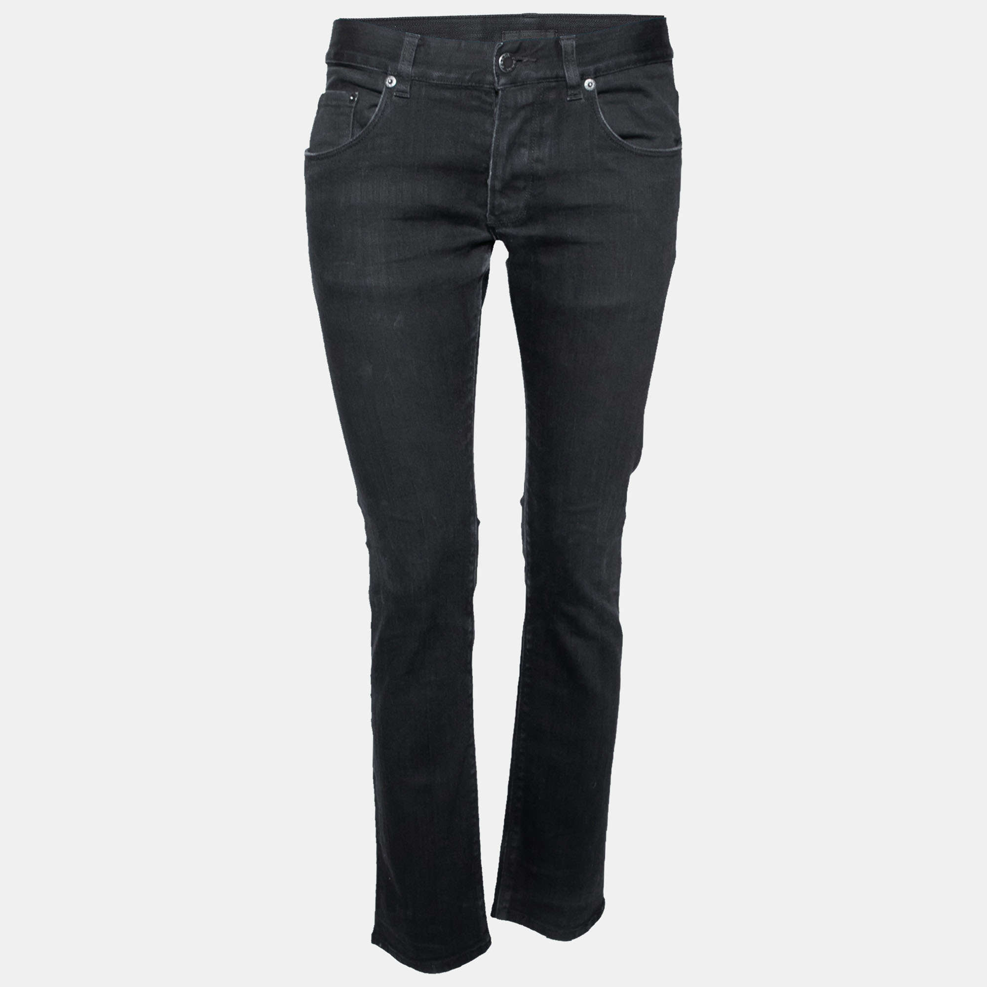 Pre-owned Prada Black Denim Tapered Fit Jeans M