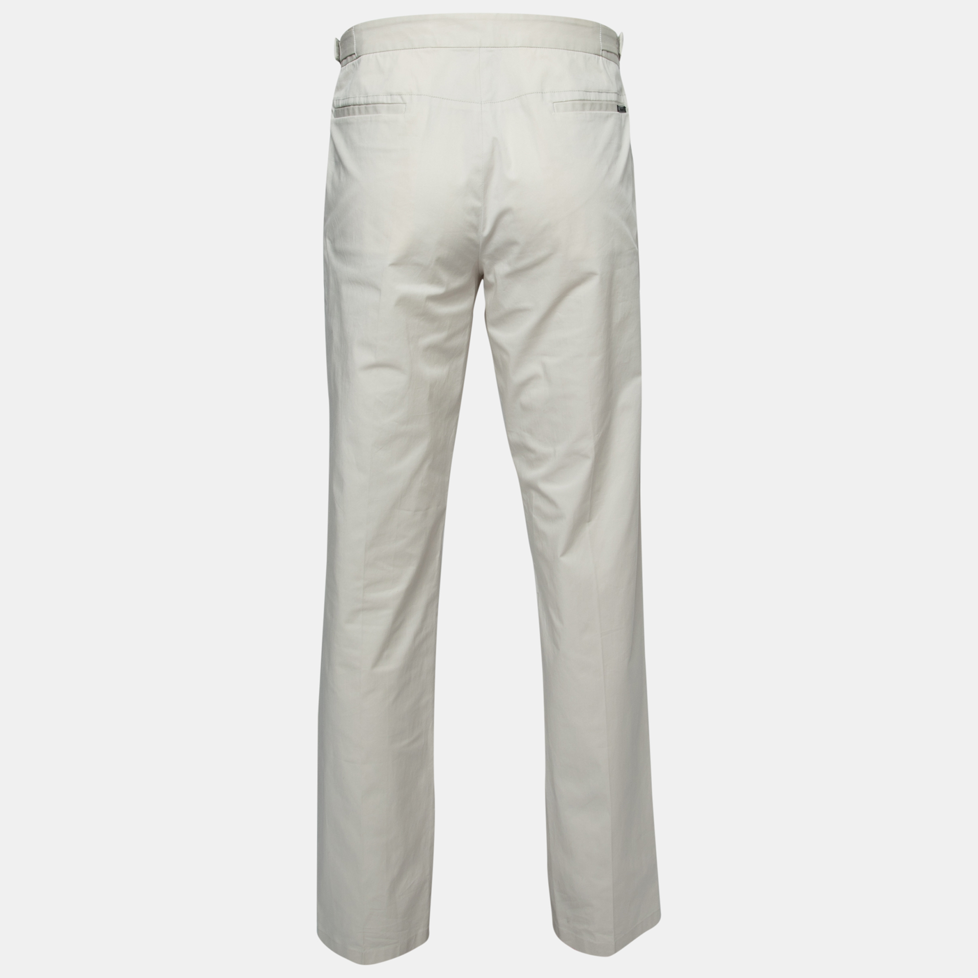 

Prada Cream Cotton Trousers Waist 36
