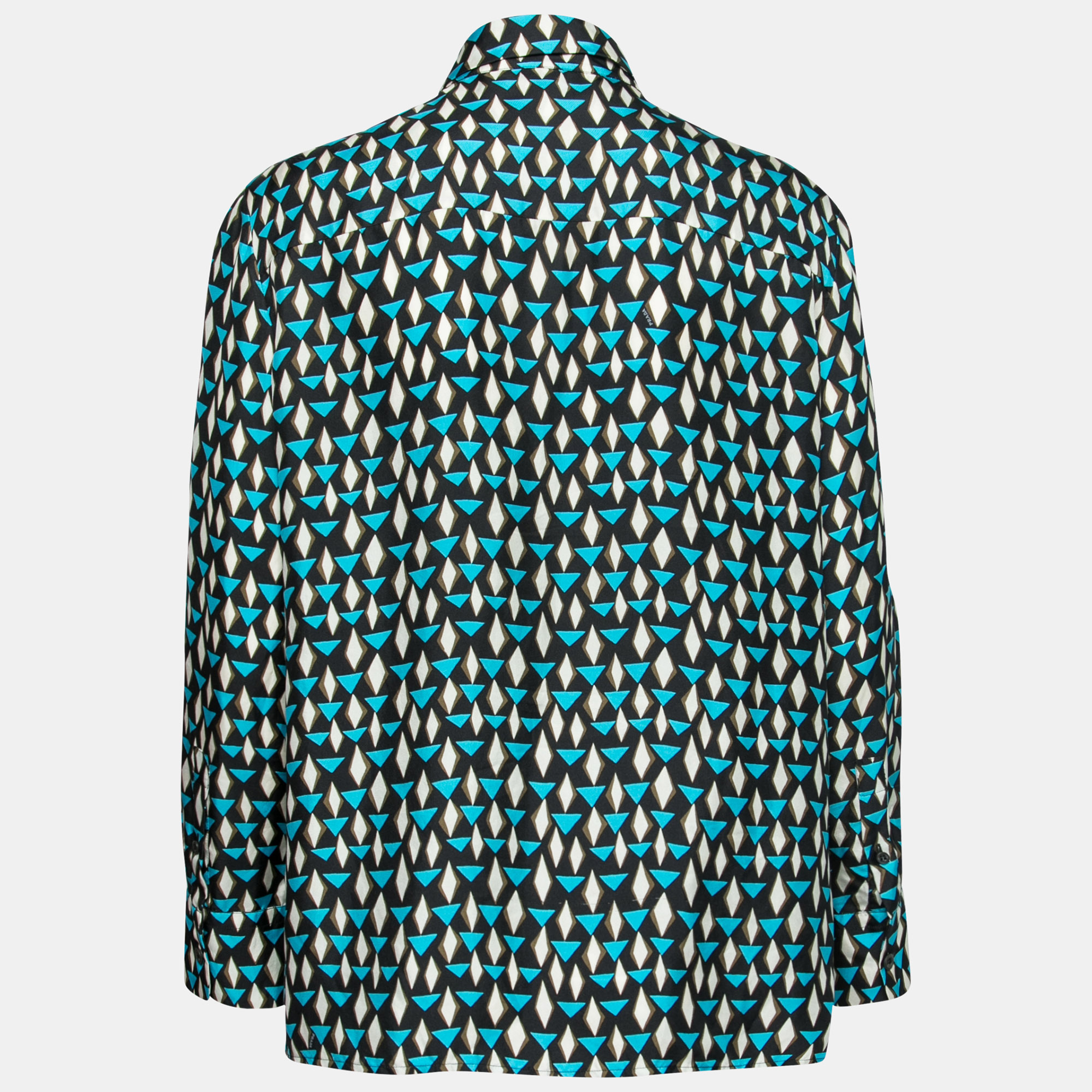

Prada Multicolor Geometric Printed Silk Button Front Shirt