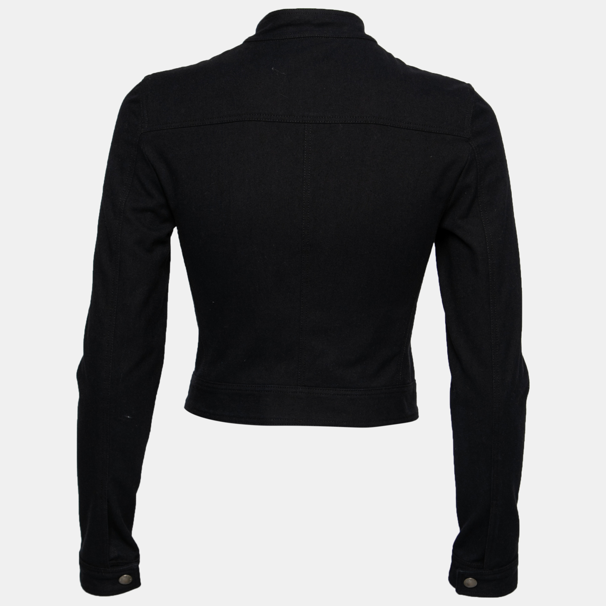 

Prada Black Cotton Zip Front Jacket