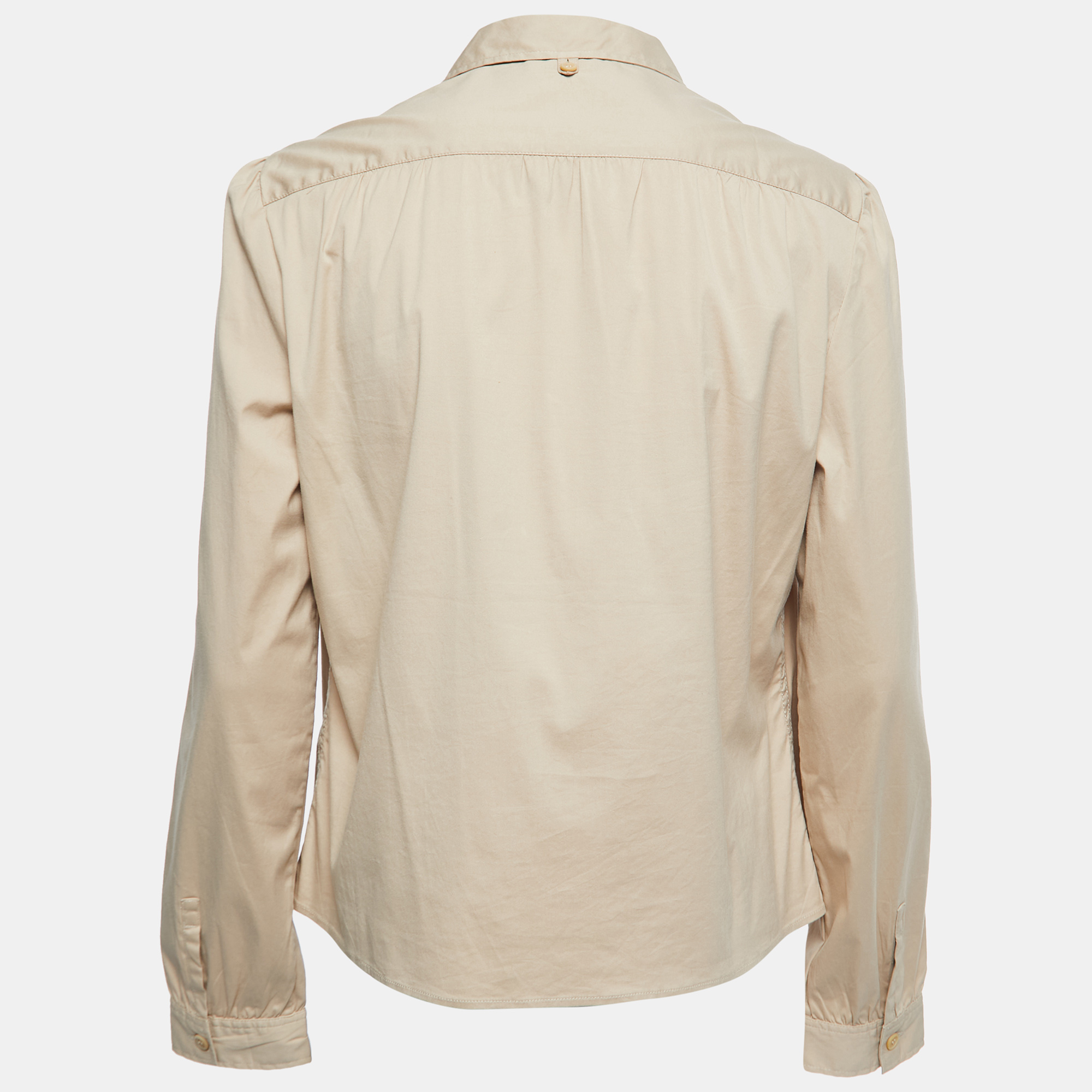 

Prada Beige Cotton Blend Button Front Shirt