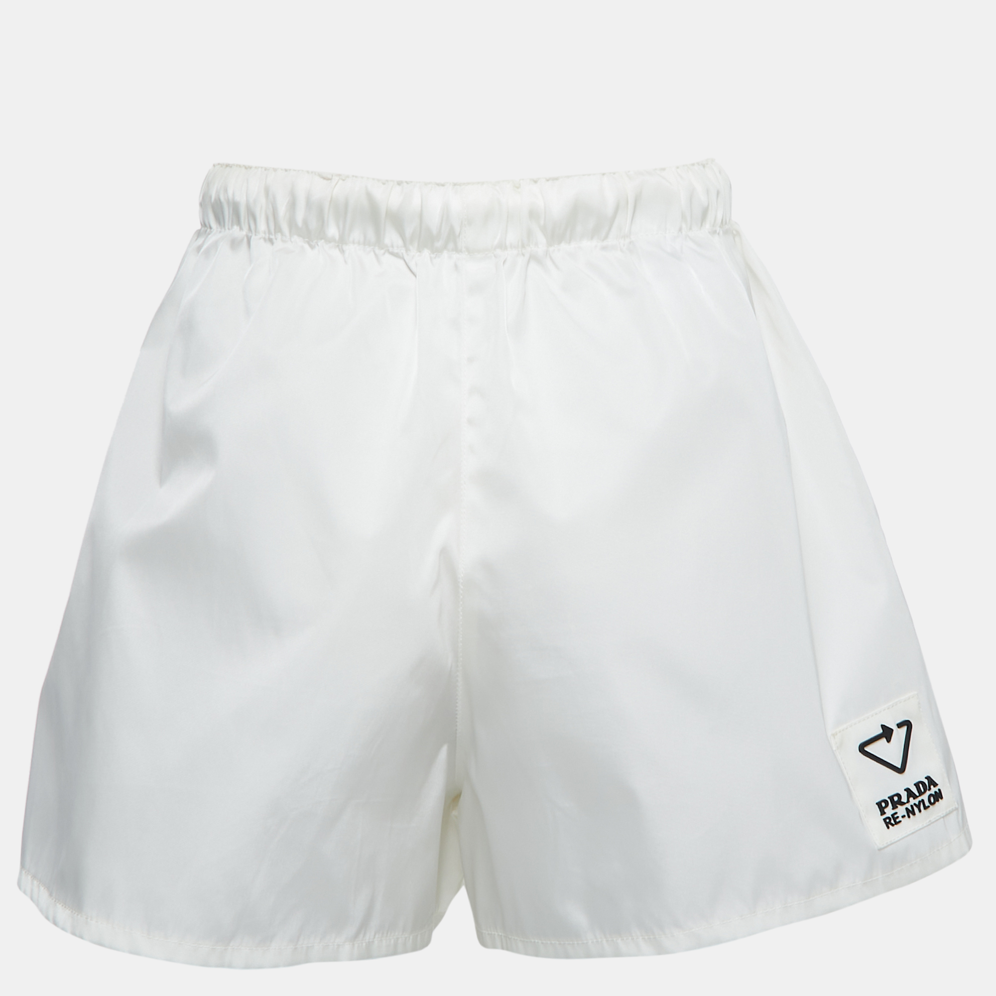 

Prada White Synthetic Re-Nylon Shorts