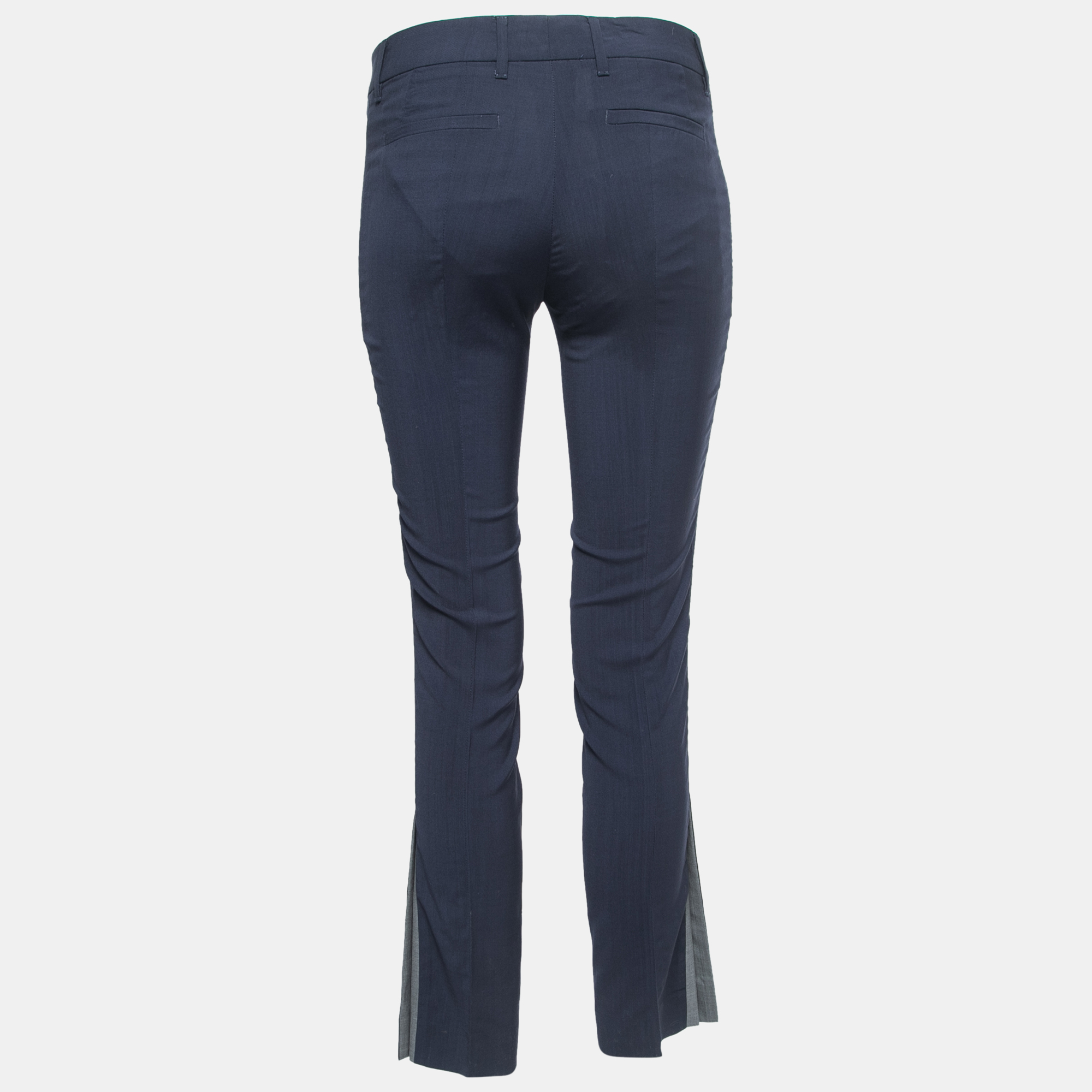 

Prada Navy Blue Wool Slim Leg Trousers