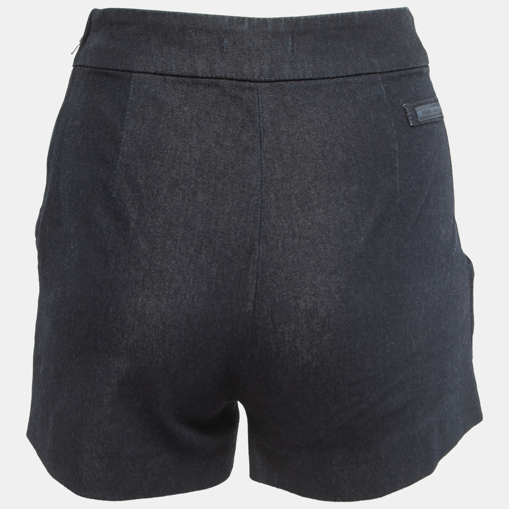 

Prada Indigo Blue Denim Button Detail Shorts