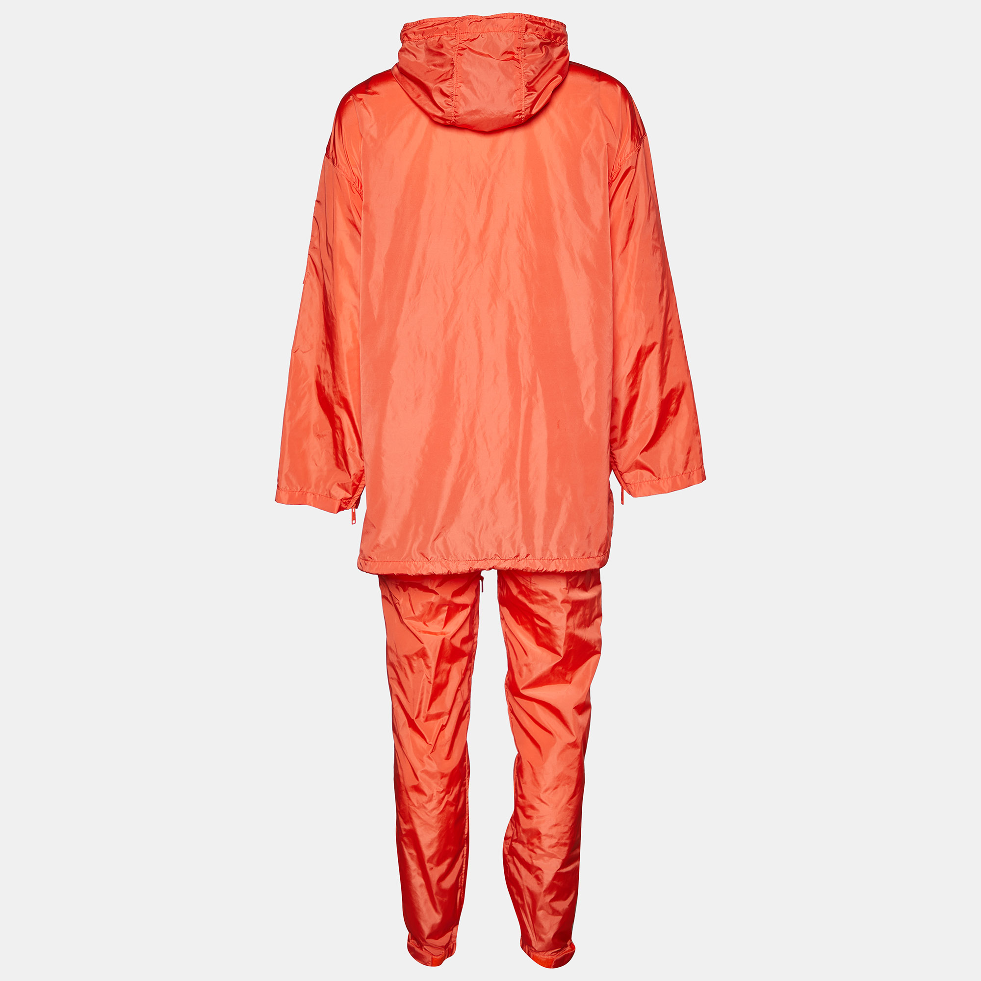 

Prada Orange Synthetic Hooded Track Jacket & Pants