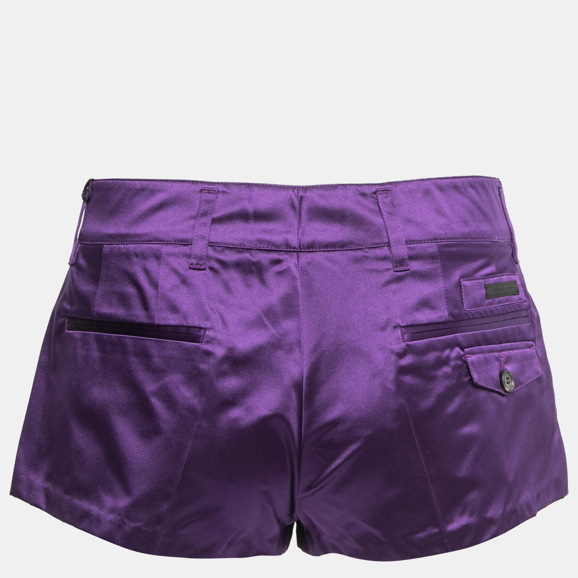 

Prada Vintage Purple Satin Mini Shorts