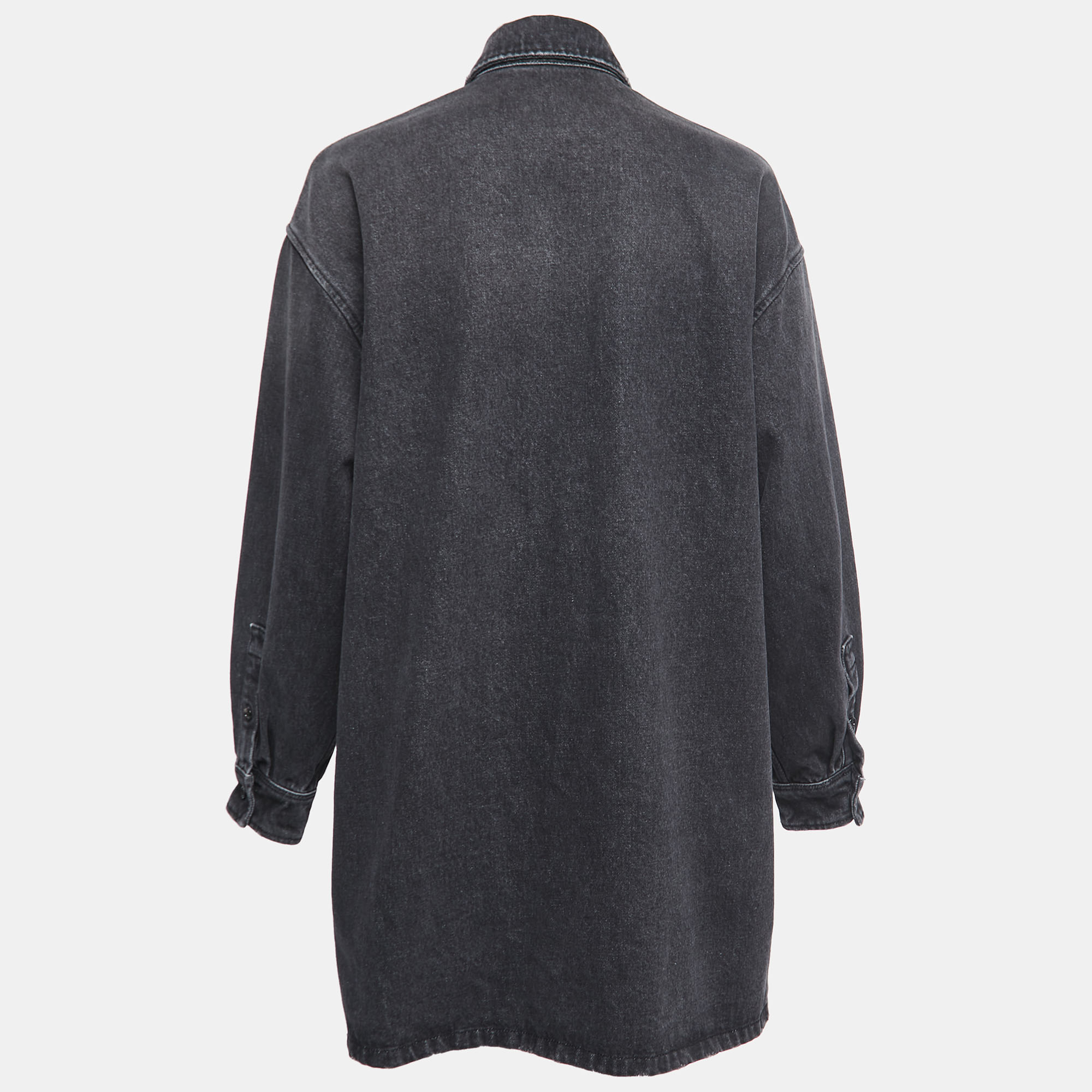 

Prada Grey Denim Button Down Jacket