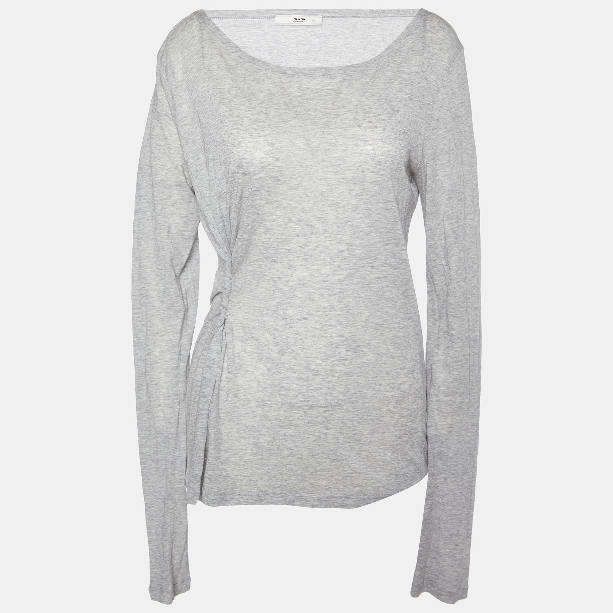 

Prada Grey Cotton Knit Long Sleeve T-Shirt