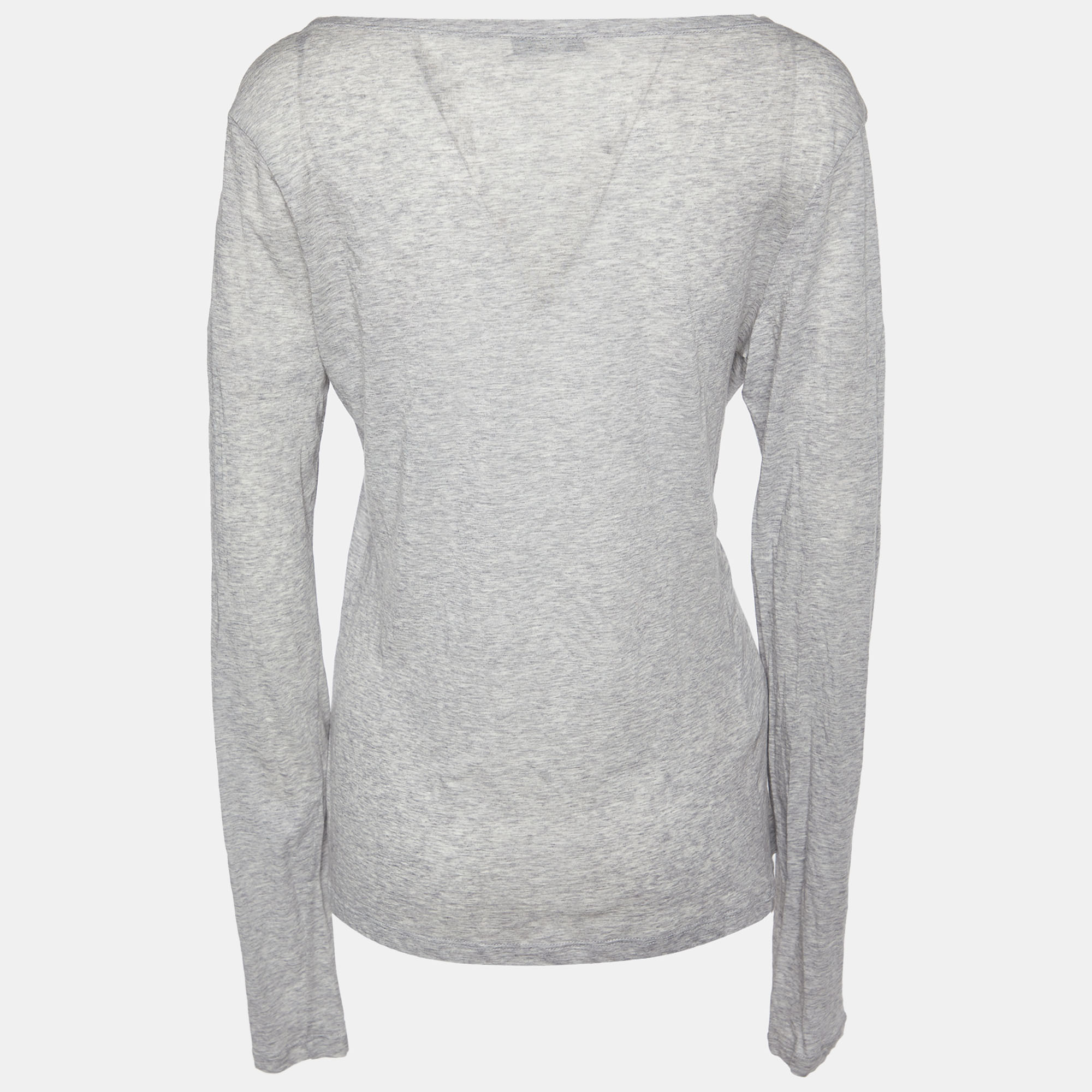 

Prada Grey Cotton Knit Long Sleeve T-Shirt