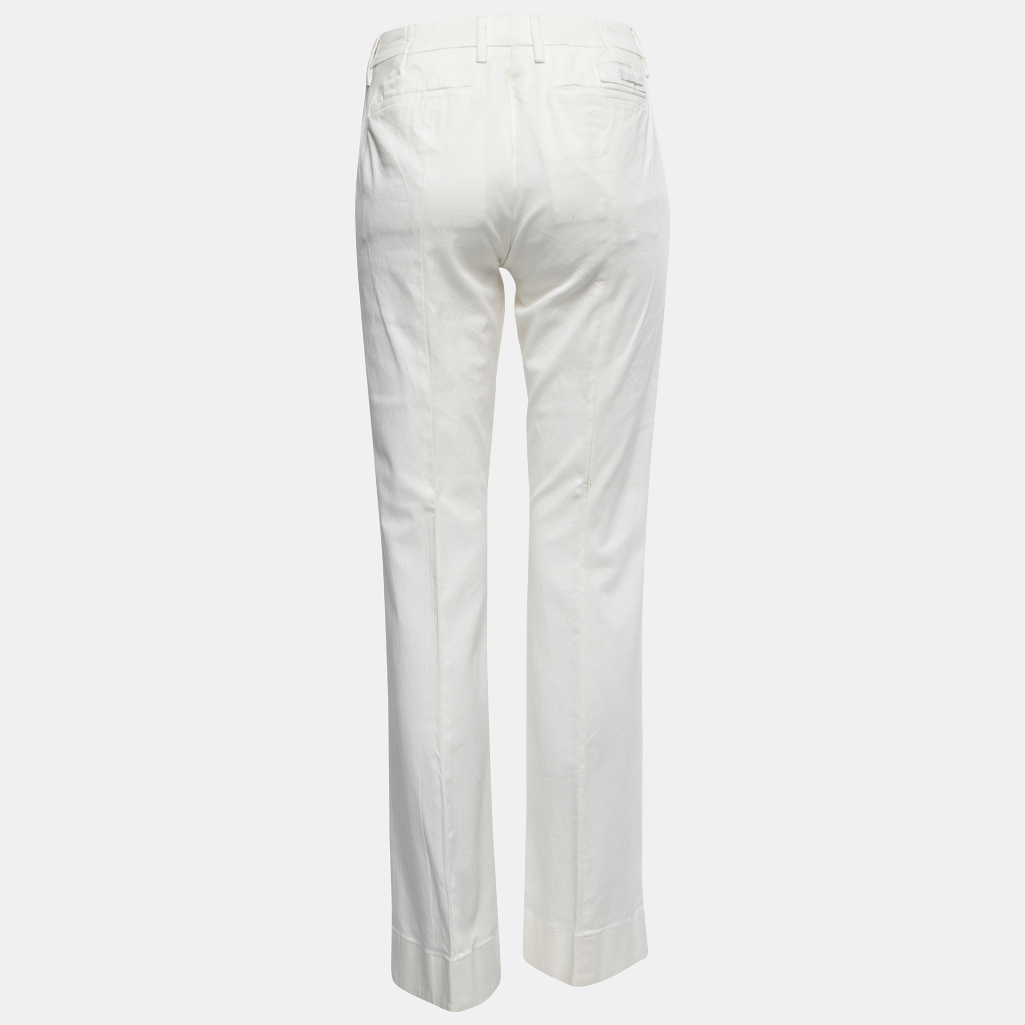 

Prada White Cotton Flared Leg Pants