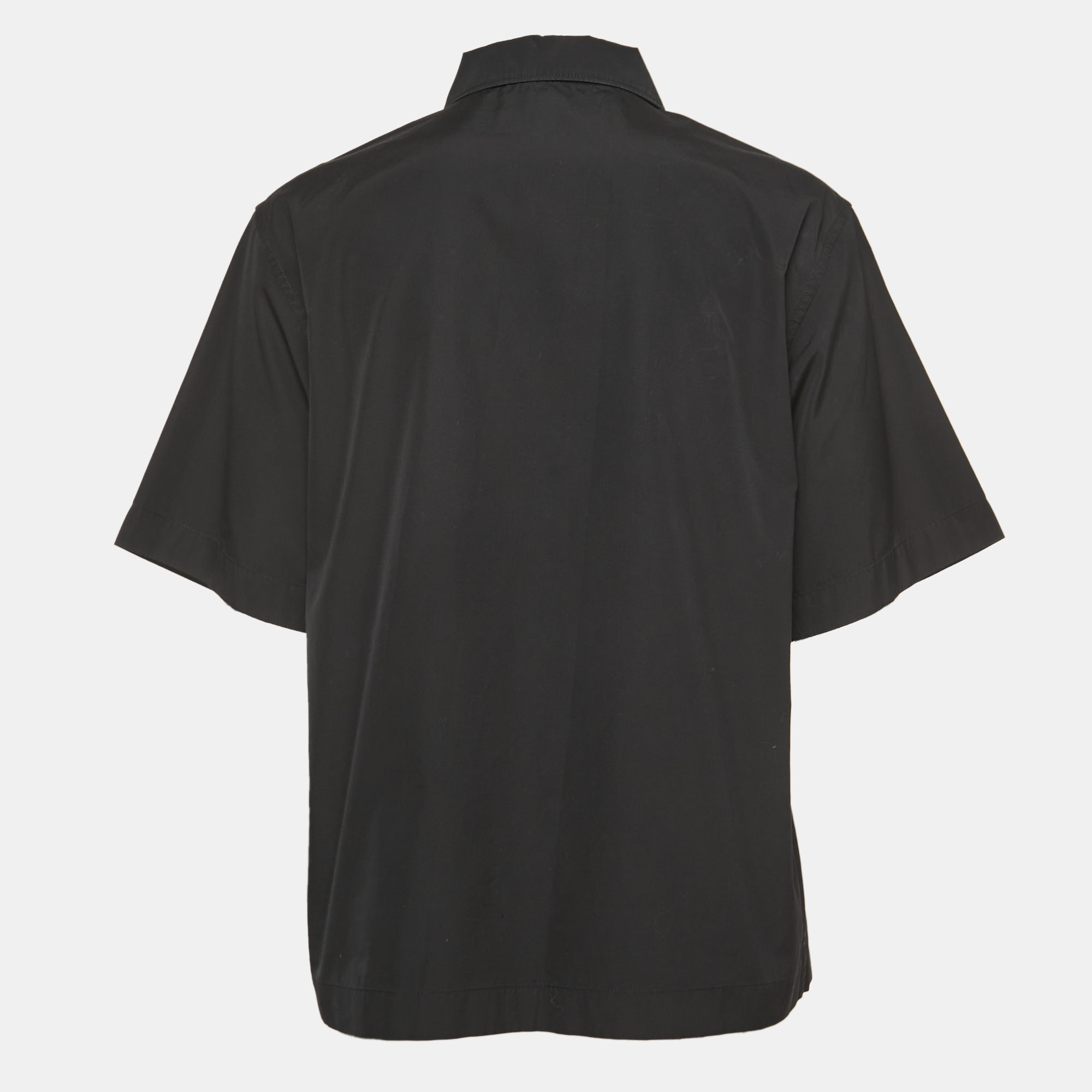 

Prada Black Cotton Poplin Short Sleeve Shirt