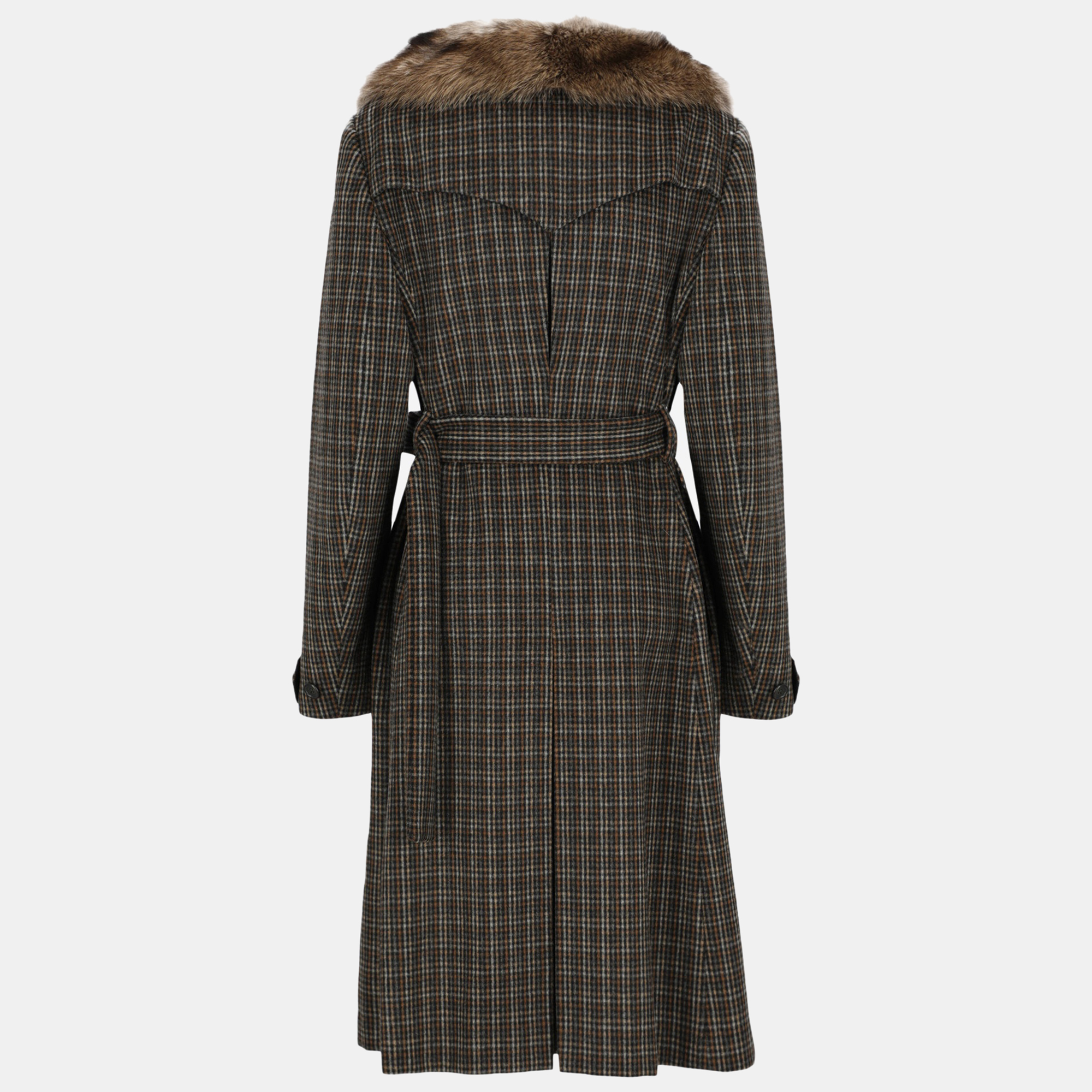 

Prada Women's Wool Double Breasted Coat - Black
