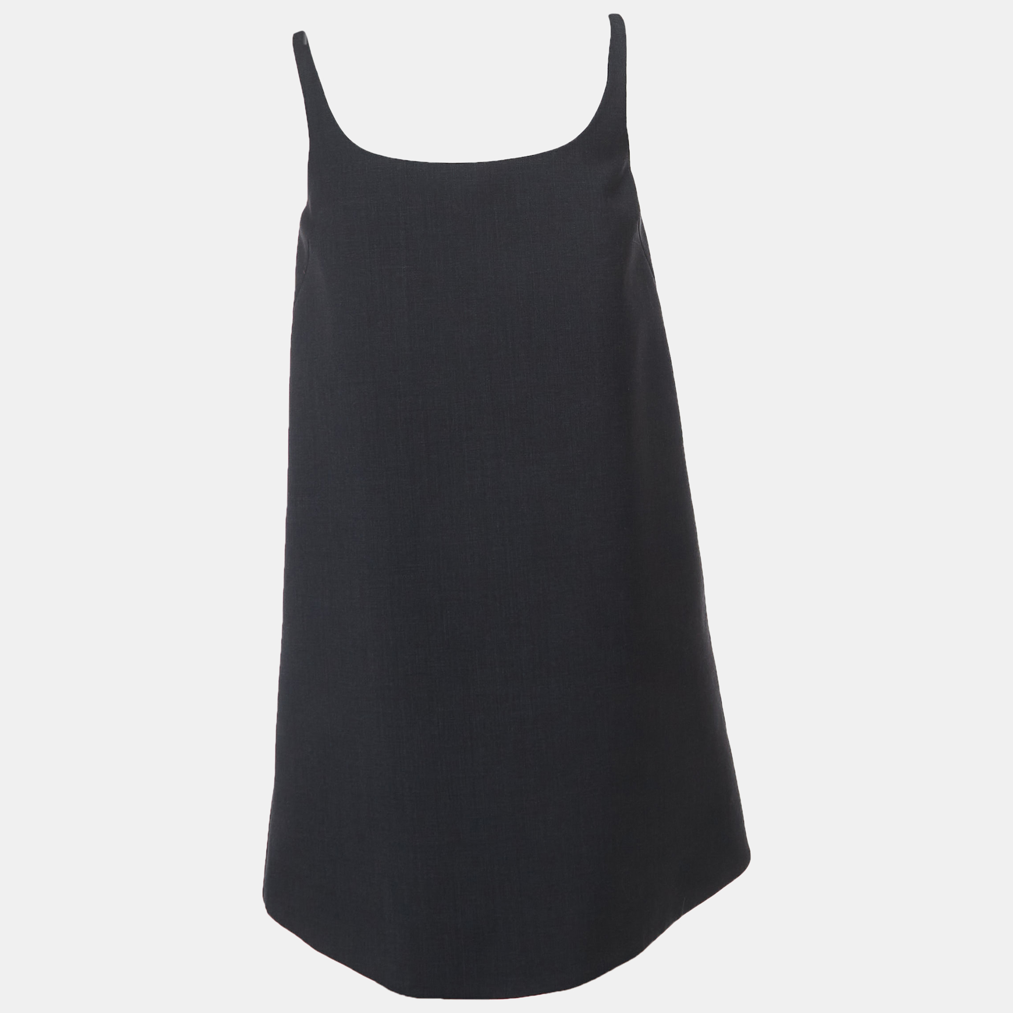 

Prada Dark Grey Wool Sleeveless Mini Dress