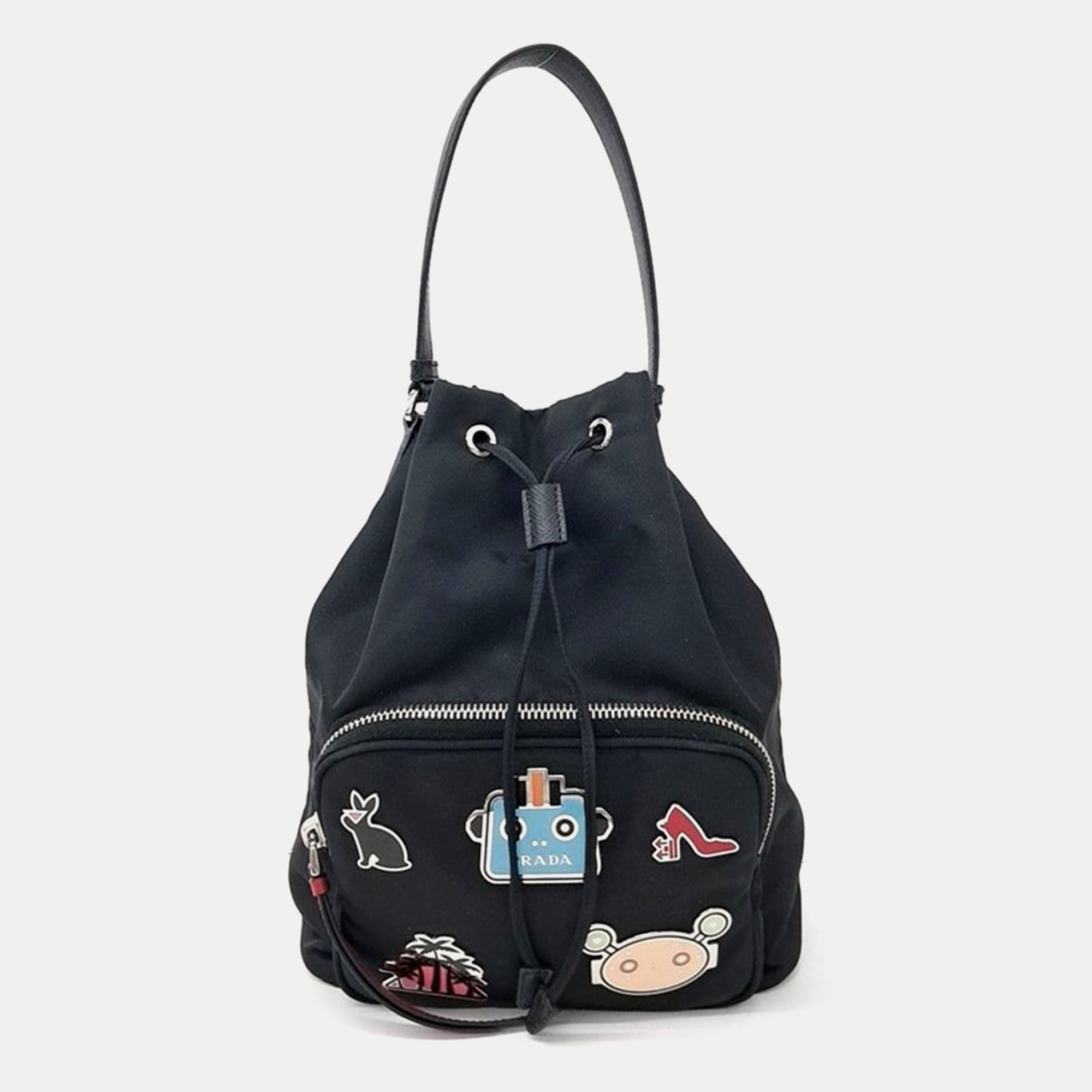 

Prada Bucket Tote And Shoulder Bag, Black