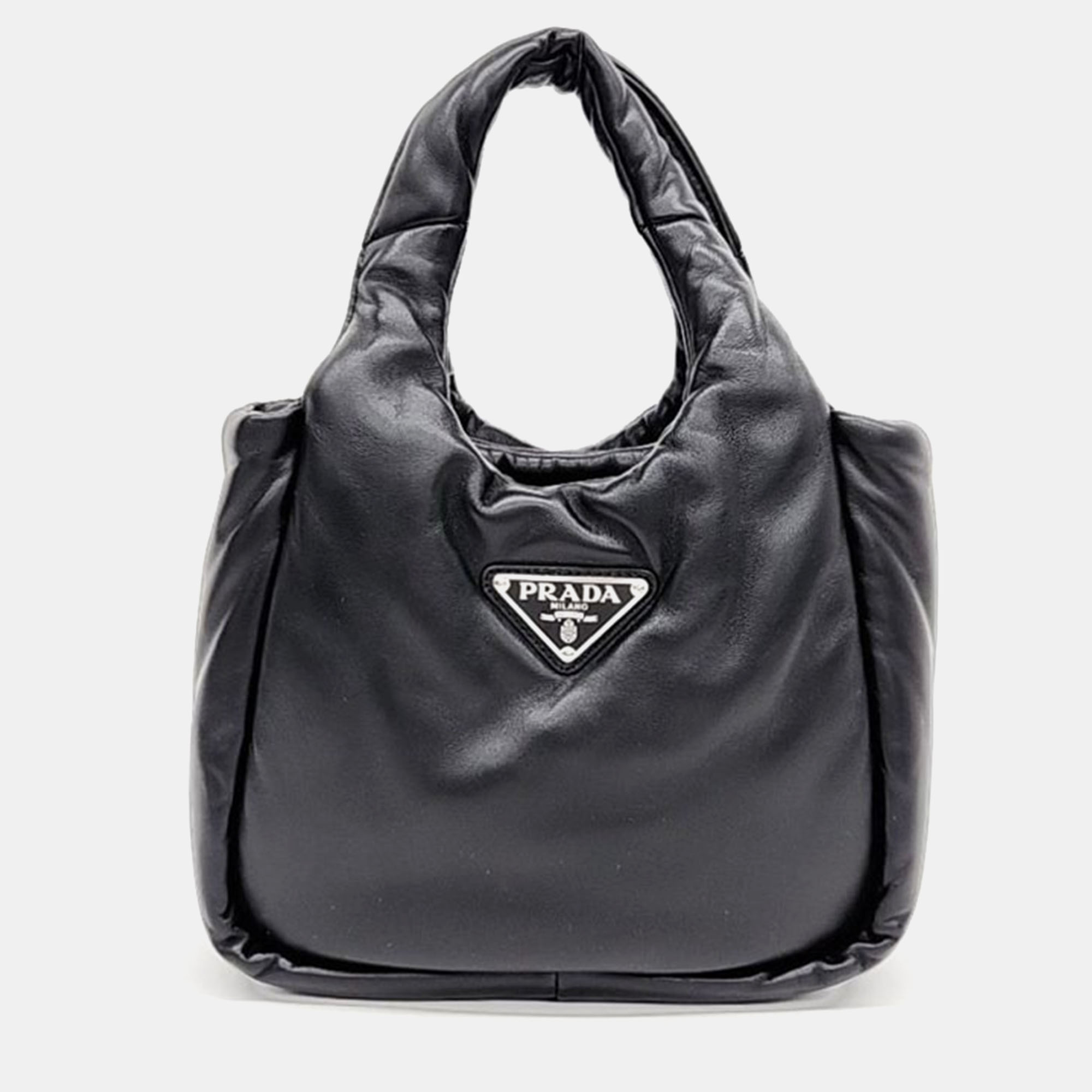 

Prada Padded Soft Nappa Tote Bag, Black