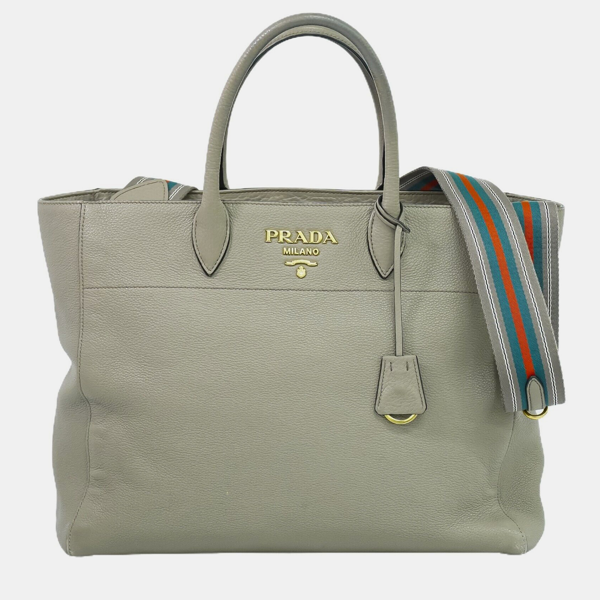

Prada Grey Leather Vitello handbag