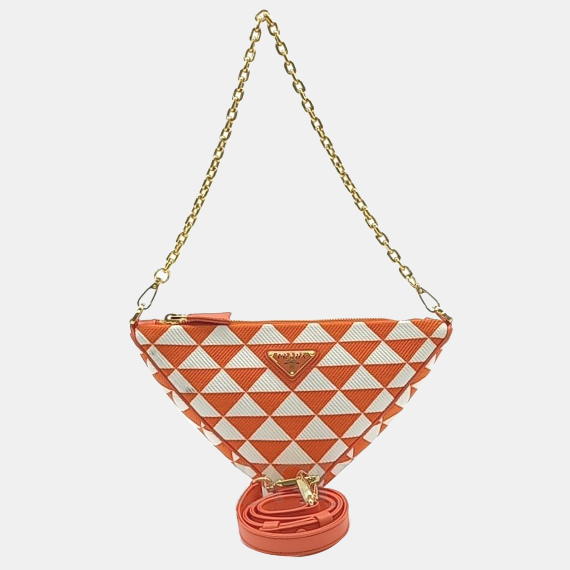 

Prada Triangle Tote Bag, Orange