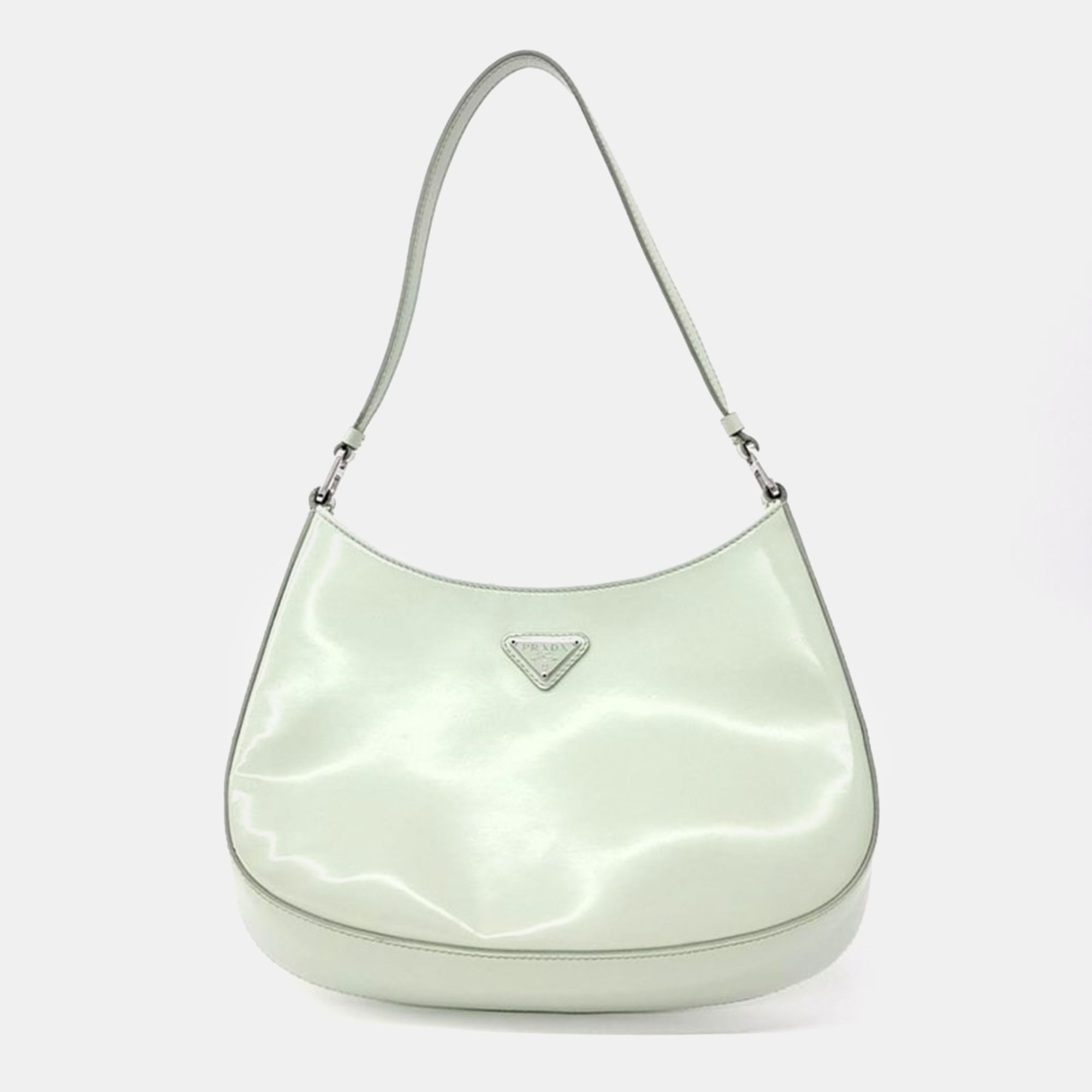 Pre-owned Prada Cleo Hobo Bag In White