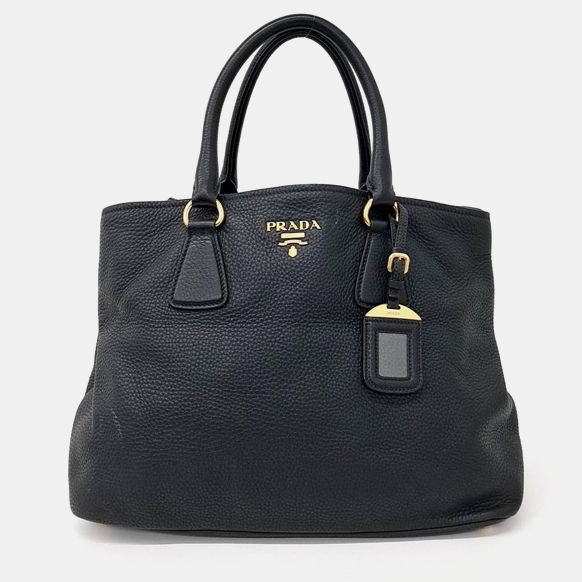 

Prada Black Nylon Vitello Diano Tote Bag