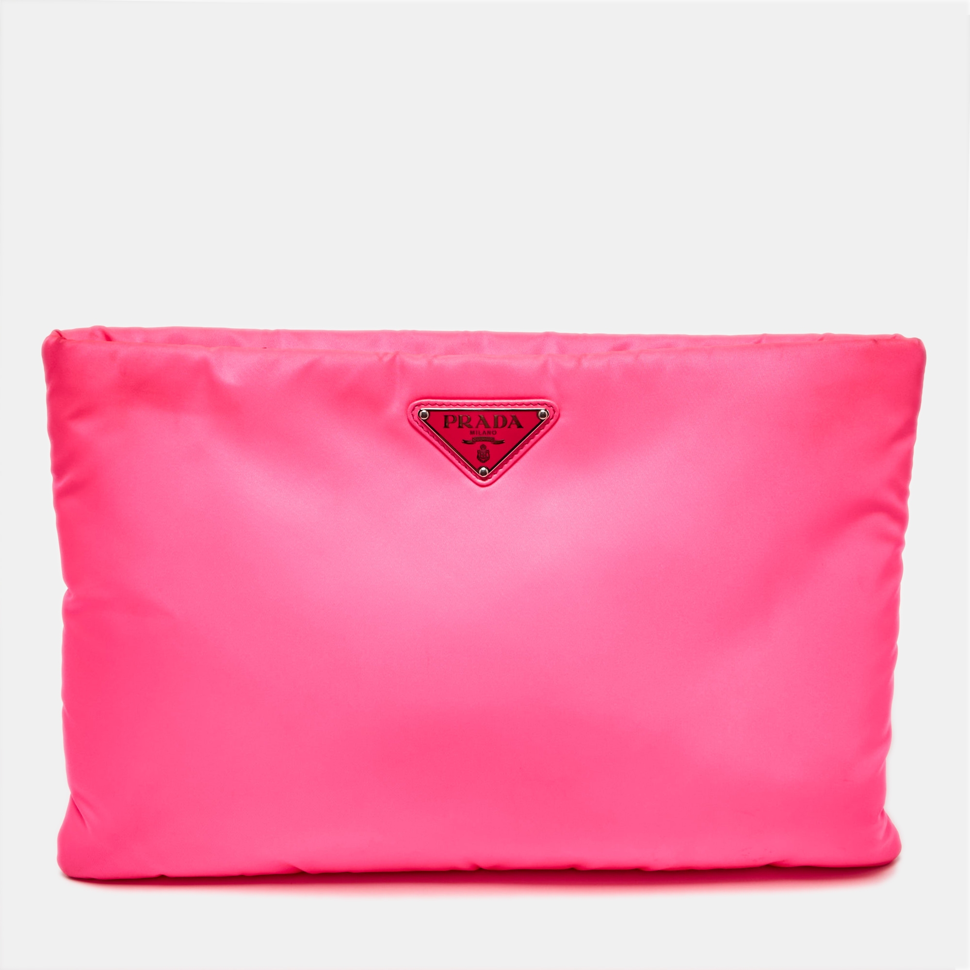 

Prada Neon Pink Nylon Zip Pouch