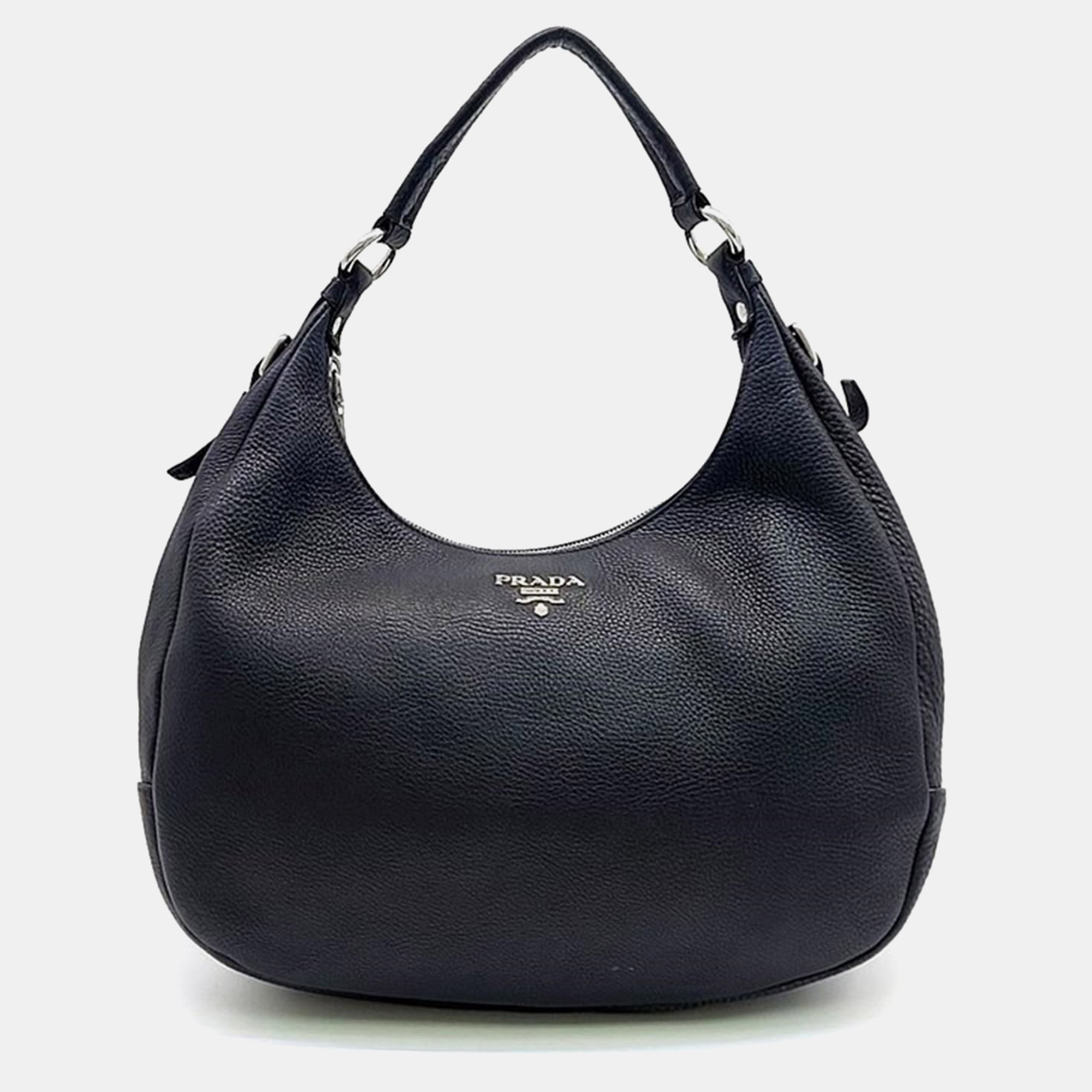 

Prada Vitello Dino Shoulder Bag, Black