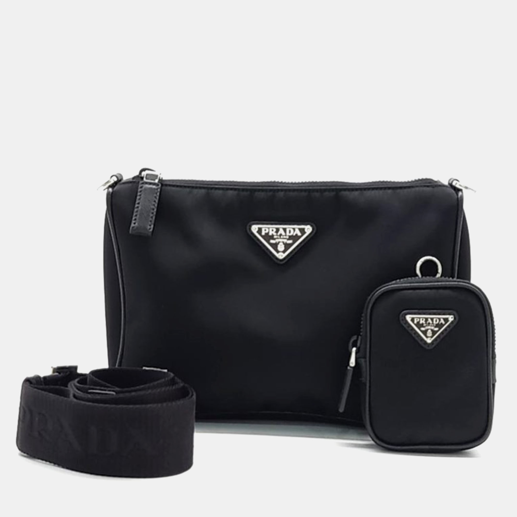 

Prada Re-Nylon Crossbody Bag, Black