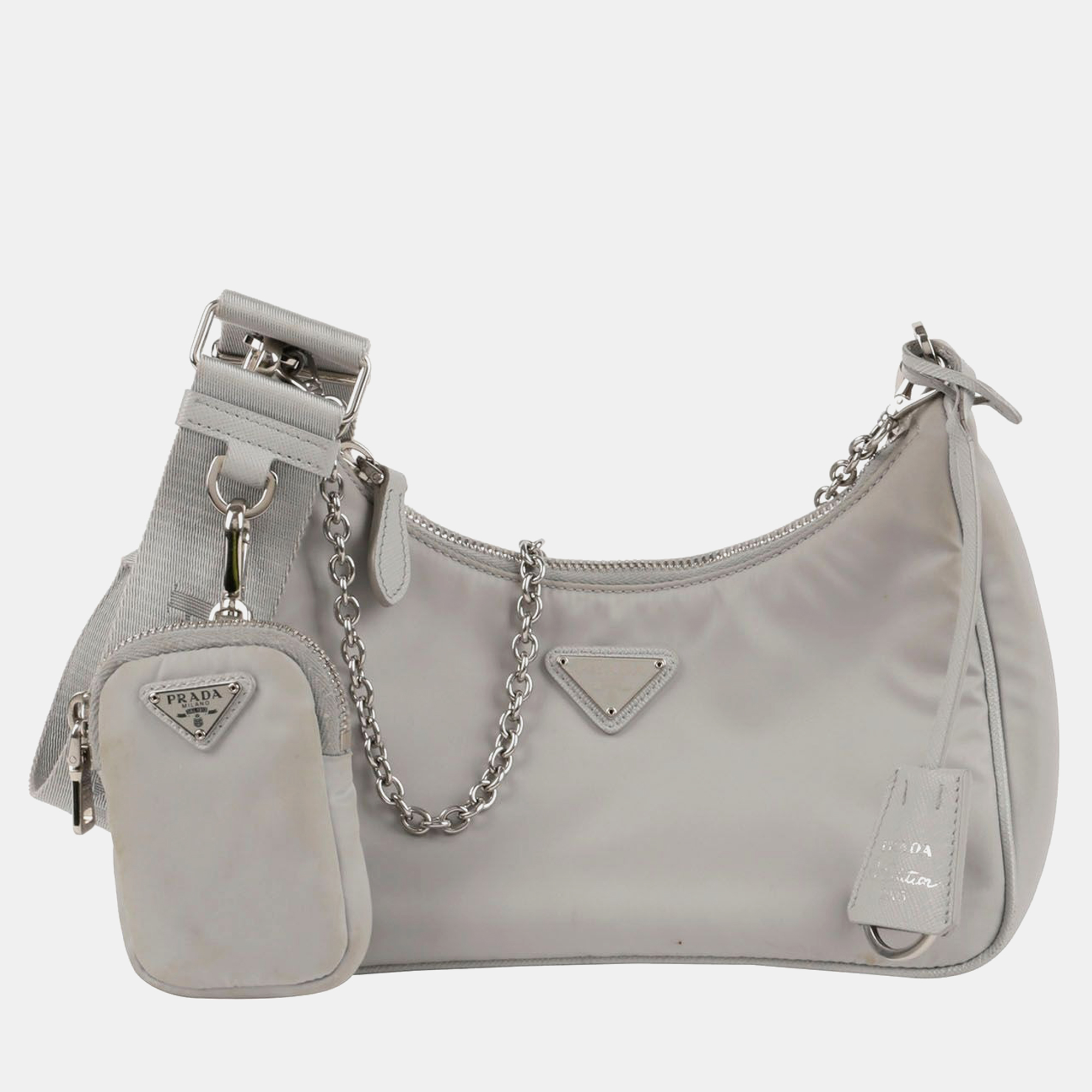 

Prada Grey Nylon  Re-Edition 2005 Shoulder Bags