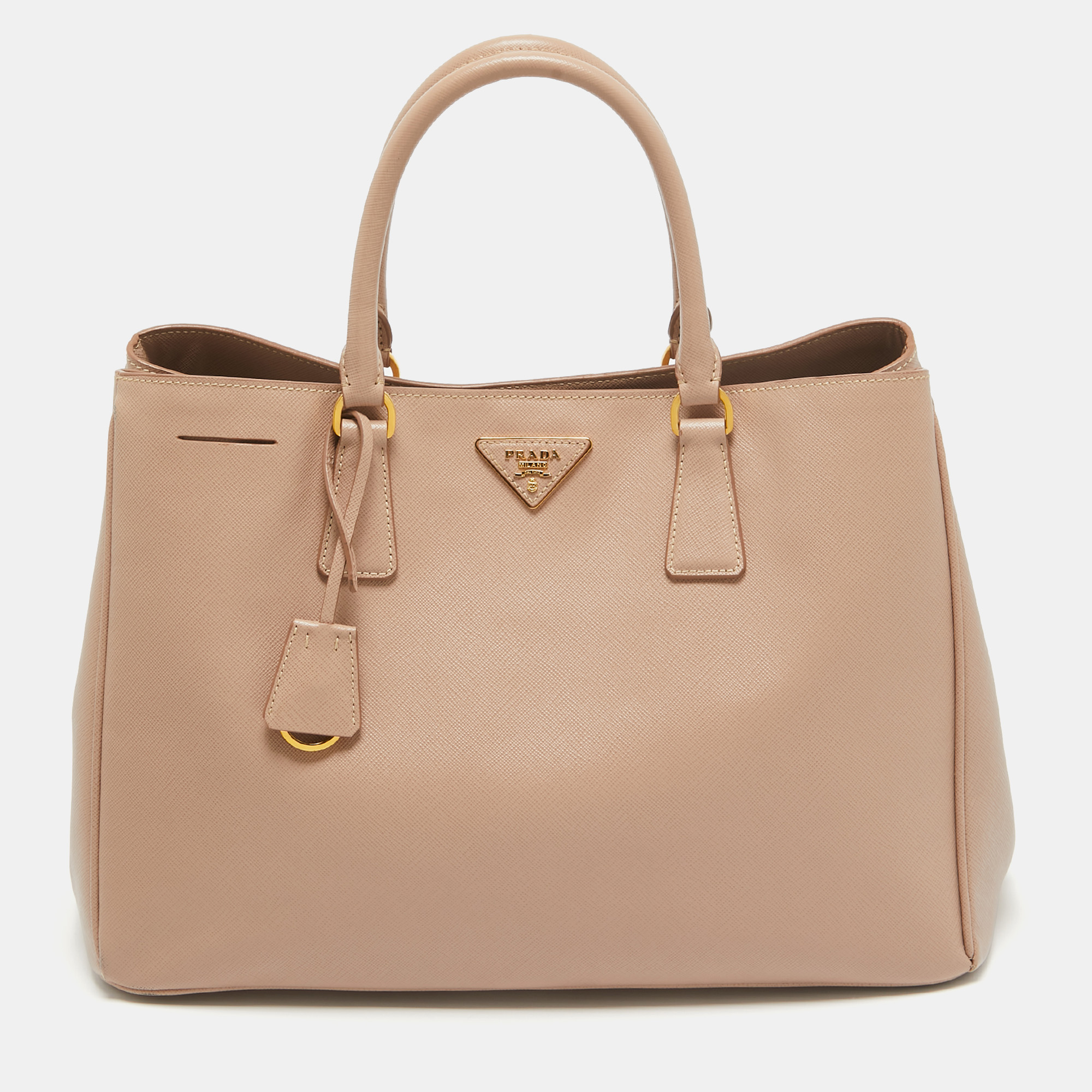 

Prada Beige Saffiano Lux Leather  Galleria Tote