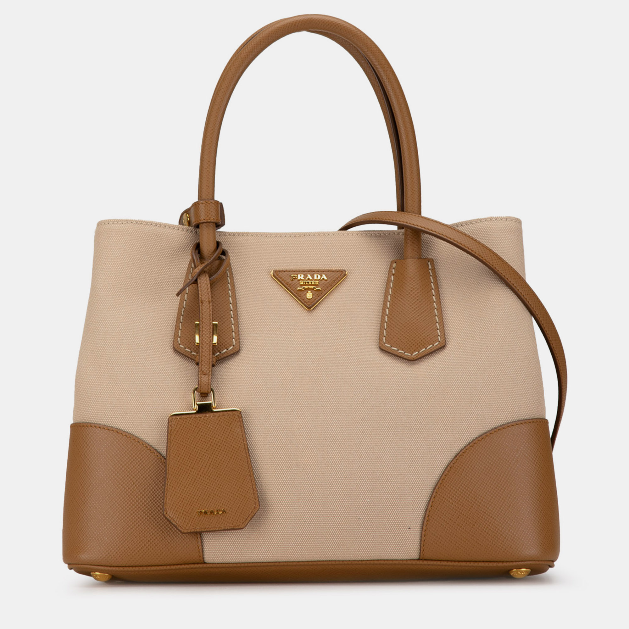 Canapa and Saffiano Double Satchel