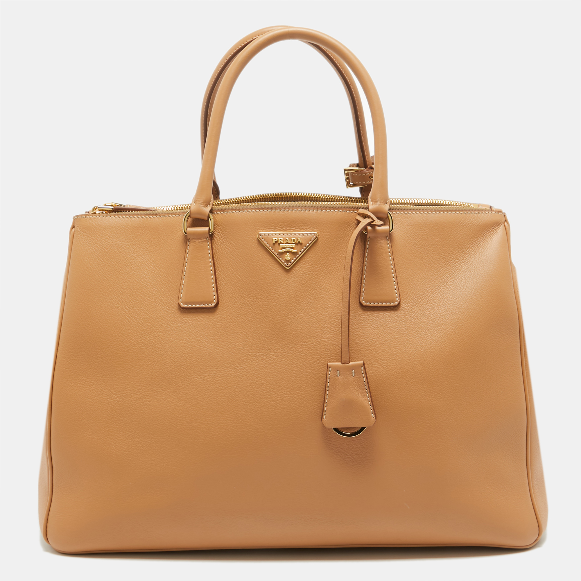 

Prada Natural Leather Extra Large Galleria Tote, Brown