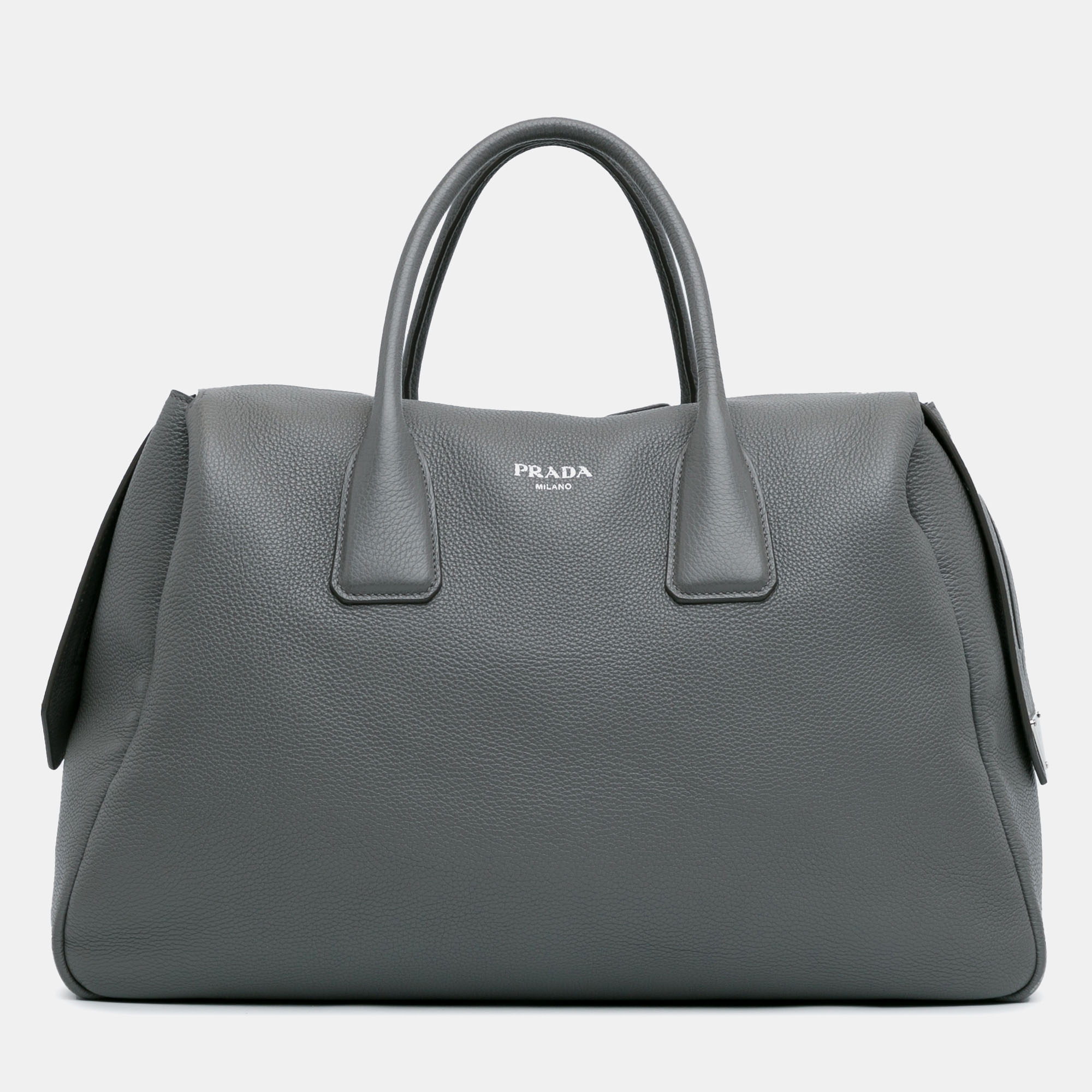 

Prada Vitello Daino Travel Bag, Grey