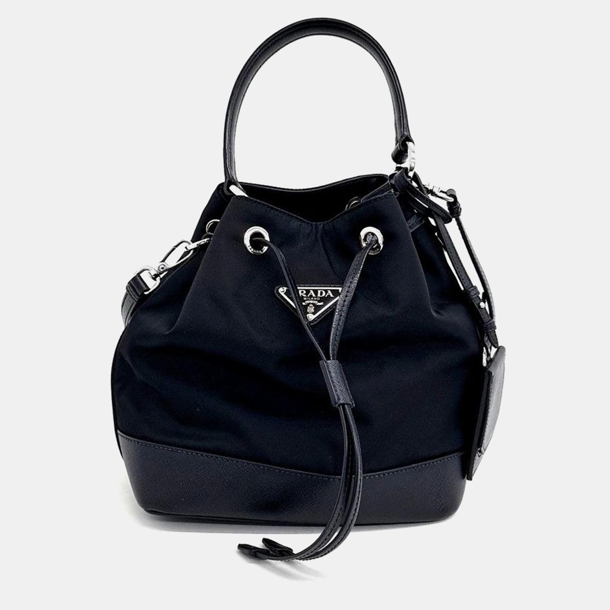 

Prada bucket tote and shoulder bag, Black