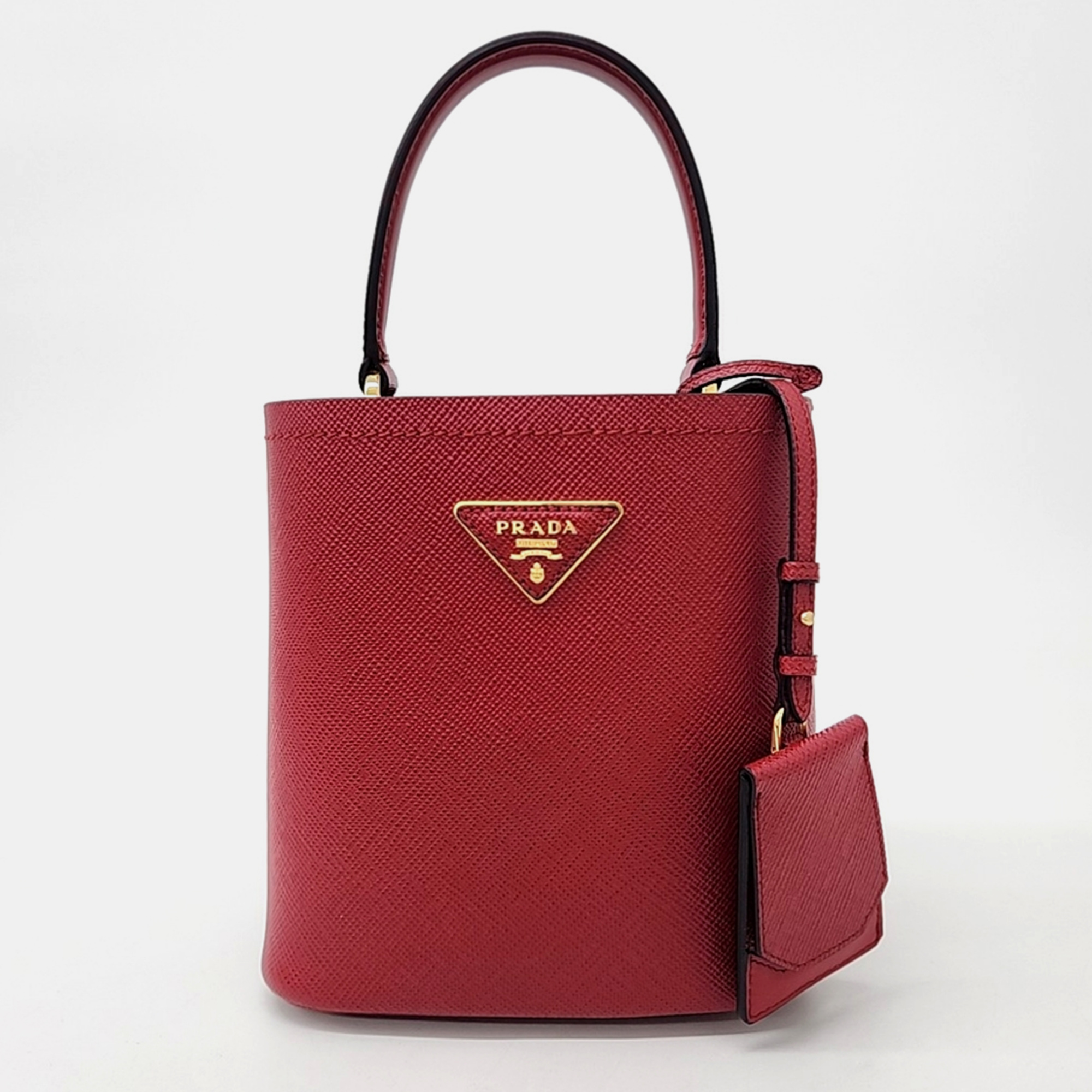 

Prada Saffiano Pannier Tote and Shoulder Bag, Red