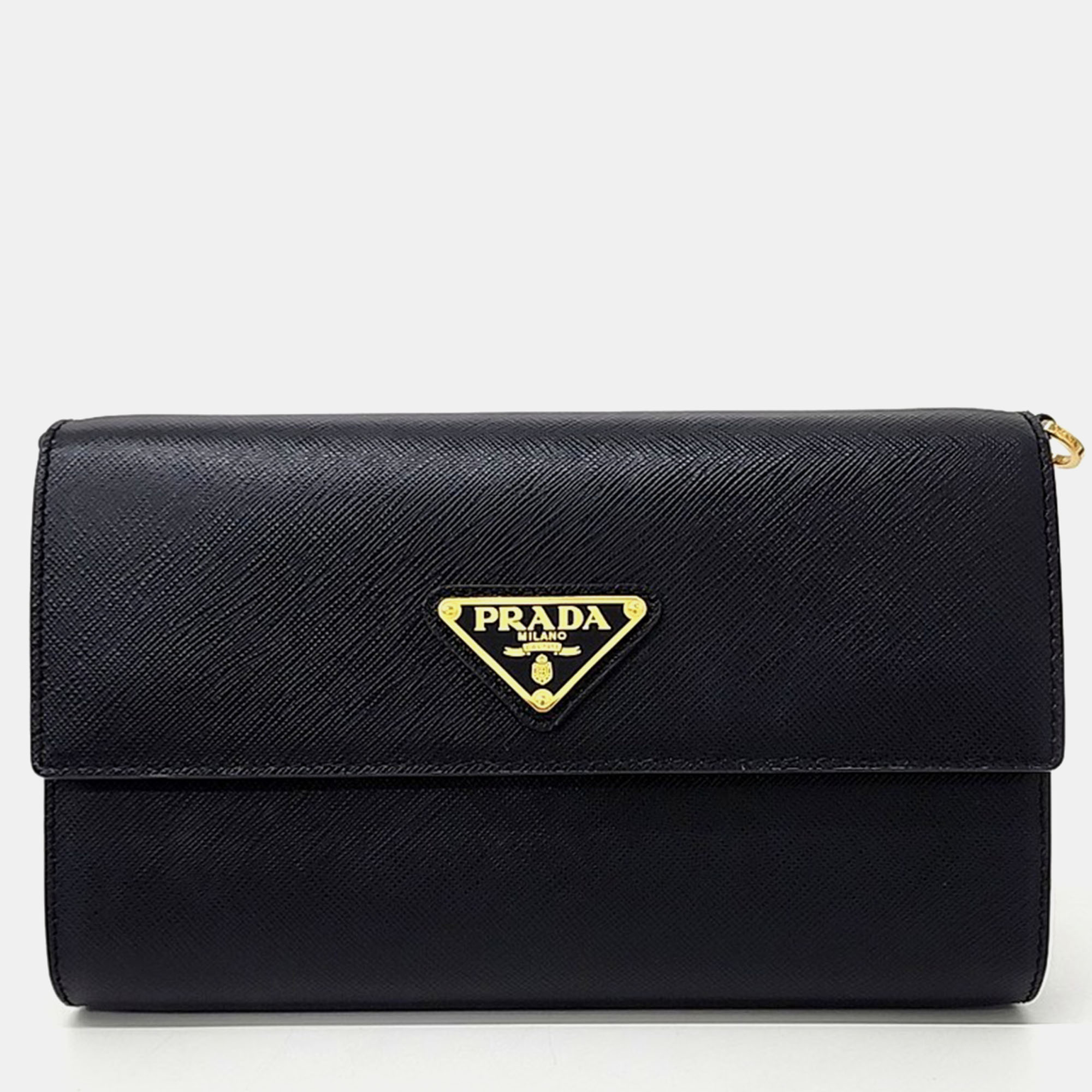 

Prada Saffiano Clutch and Crossbody Bag, Black