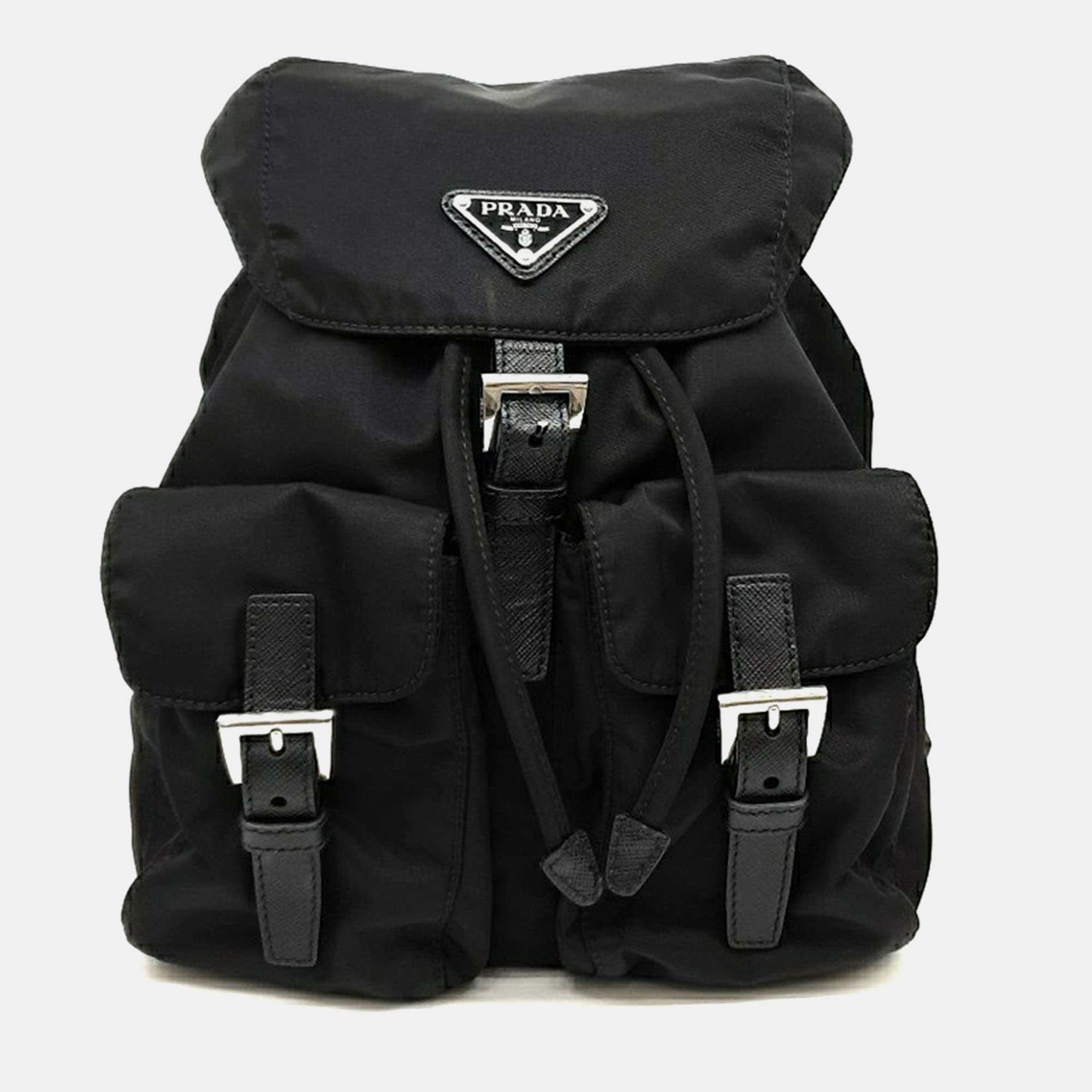 

Prada Re-Nylon Two Pocket Backpack bag, Black