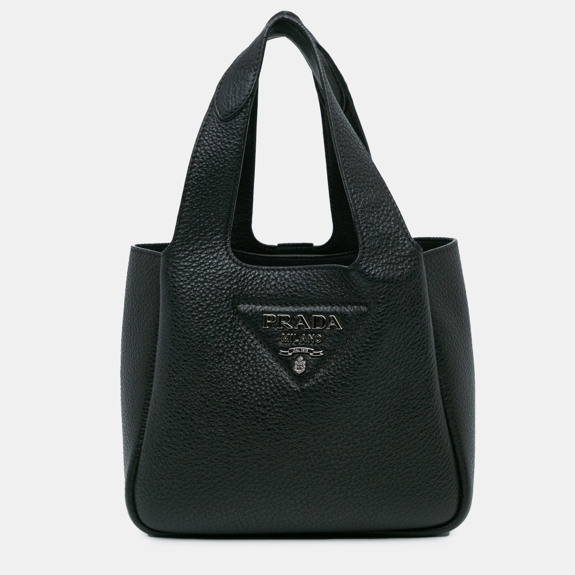 Pre-owned Prada Black Mini Vitello Daino Soft Dynamique