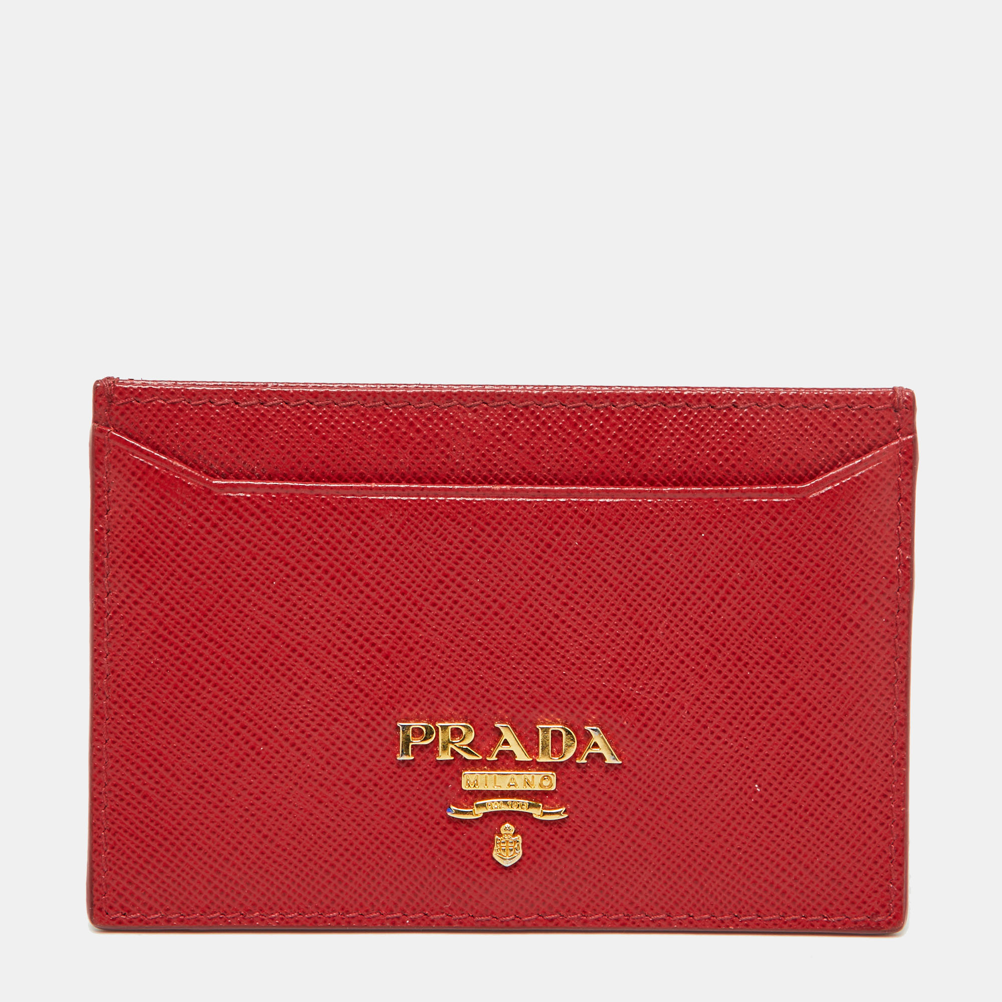 

Prada Red Saffiano Leather Card Holder