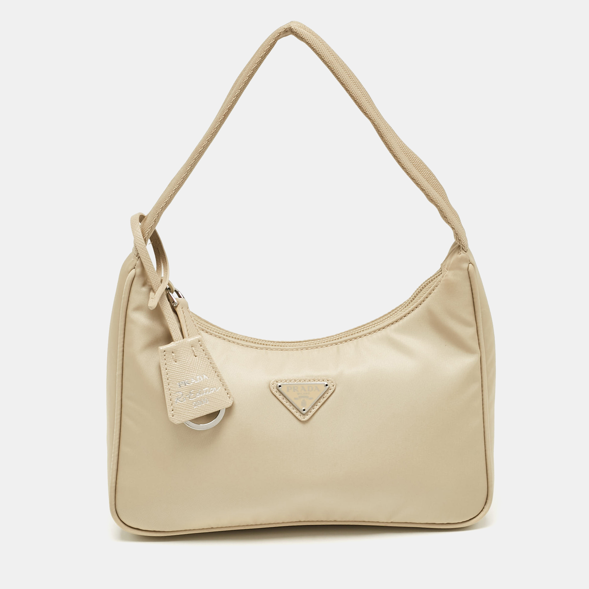 

Prada Beige Re-Nylon Re-Edition 2000 Baguette Bag