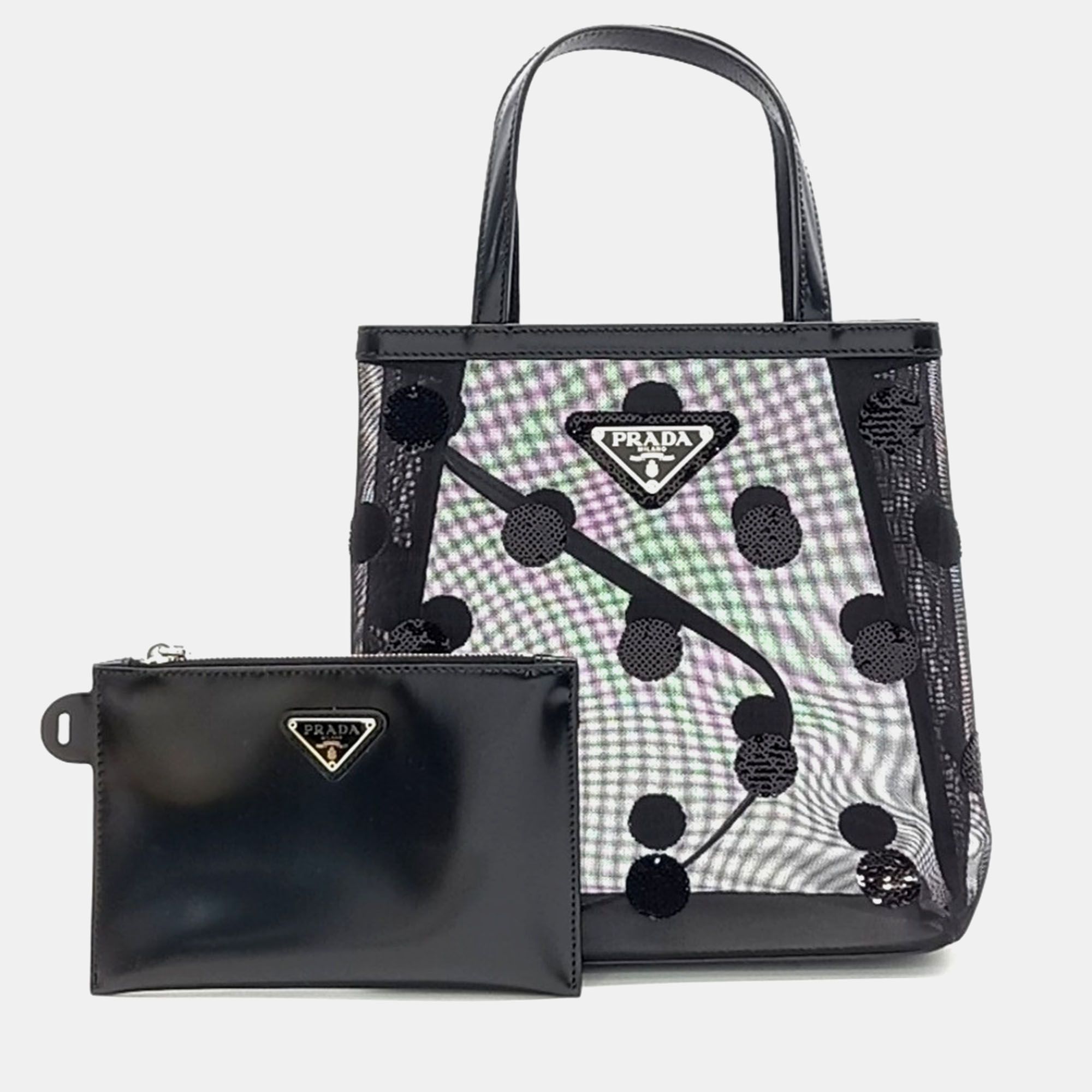 

Prada Sequin Mesh Tote Bag, Black