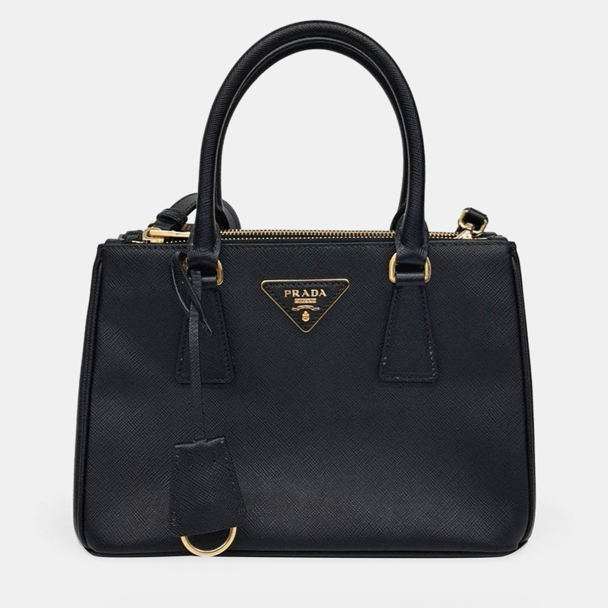 

Prada Saffiano Lux Tote and Shoulder Bag, Black