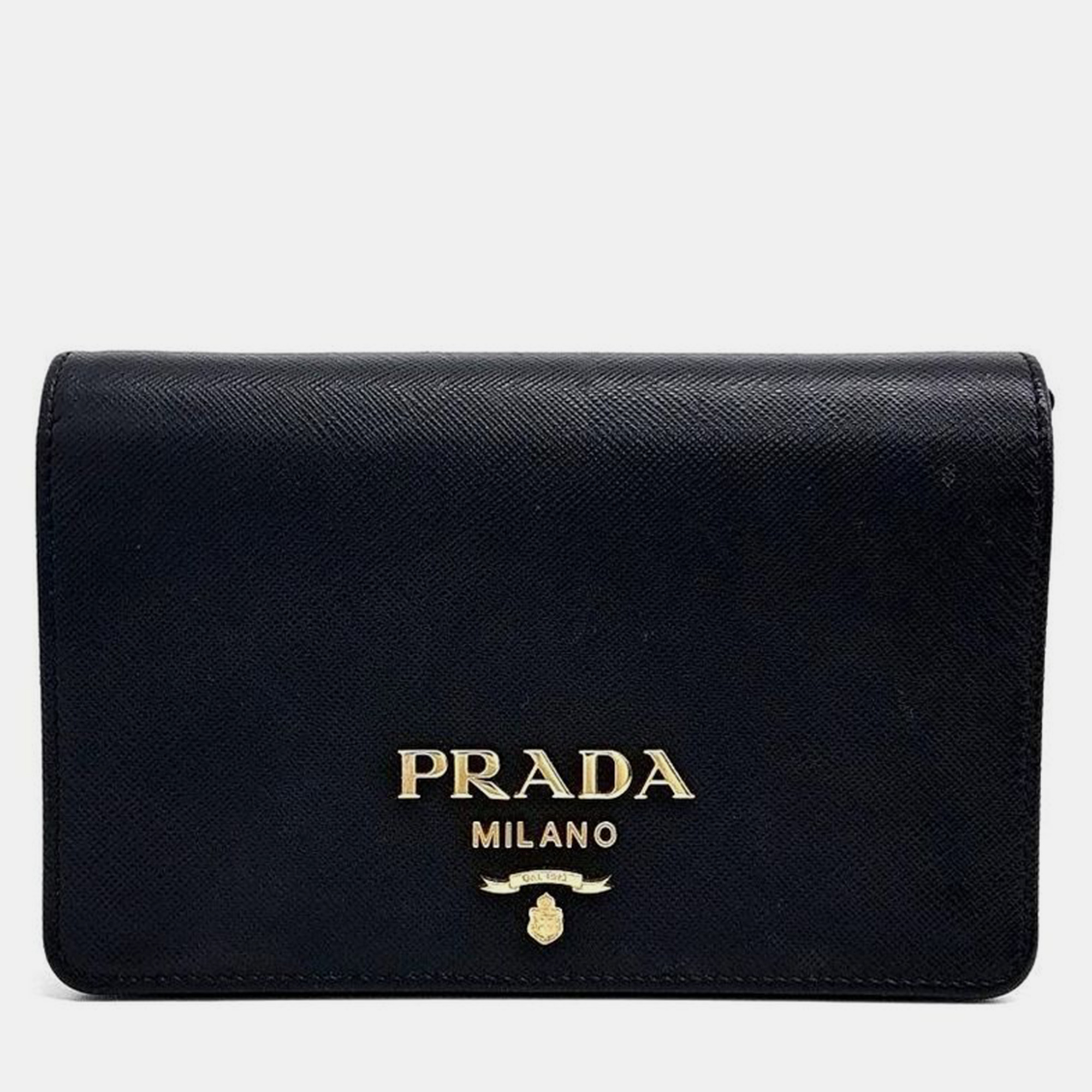 

Prada Saffiano Chain Crossbody Bag, Black