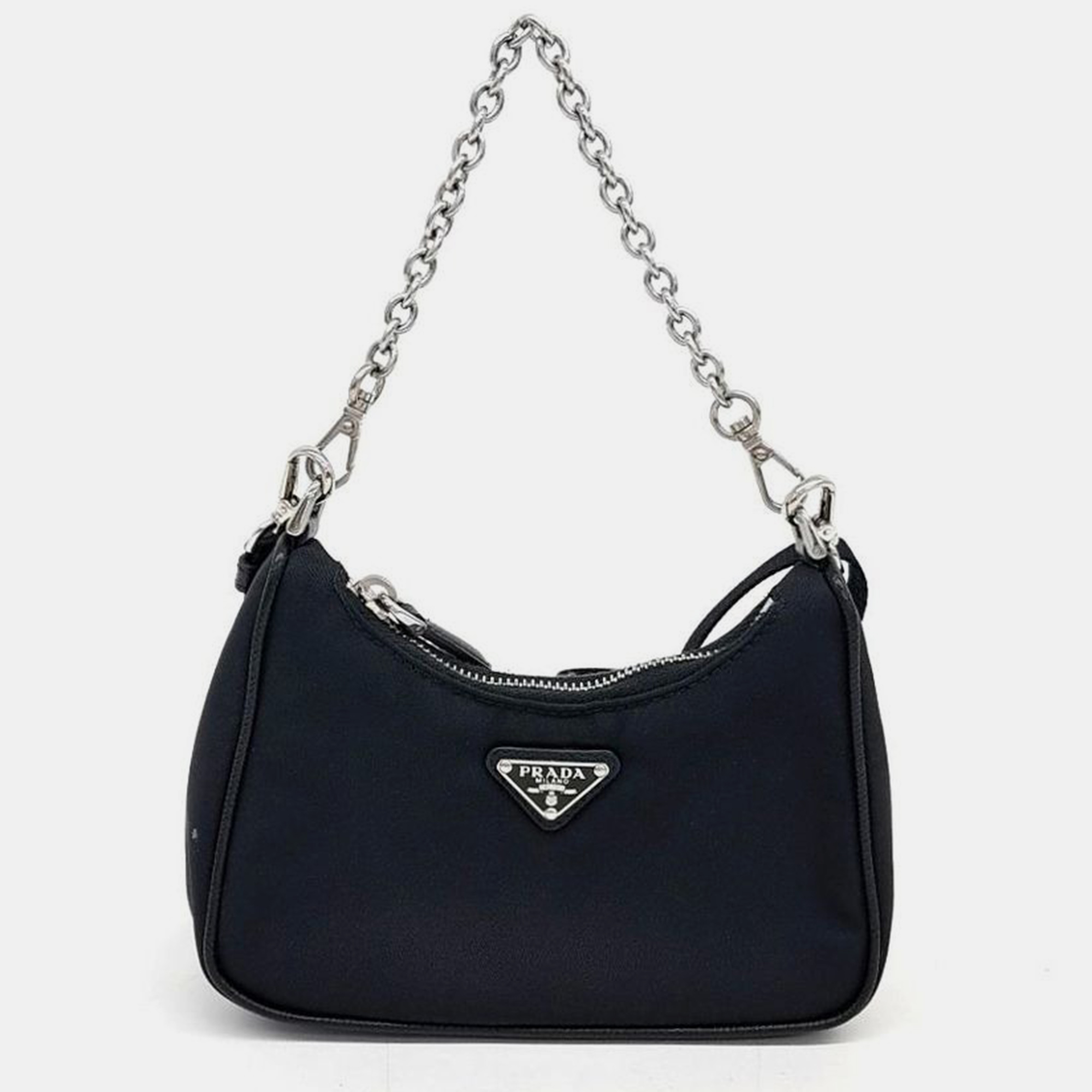 

Prada Tesuto Mini Chain Crossbody Bag, Black