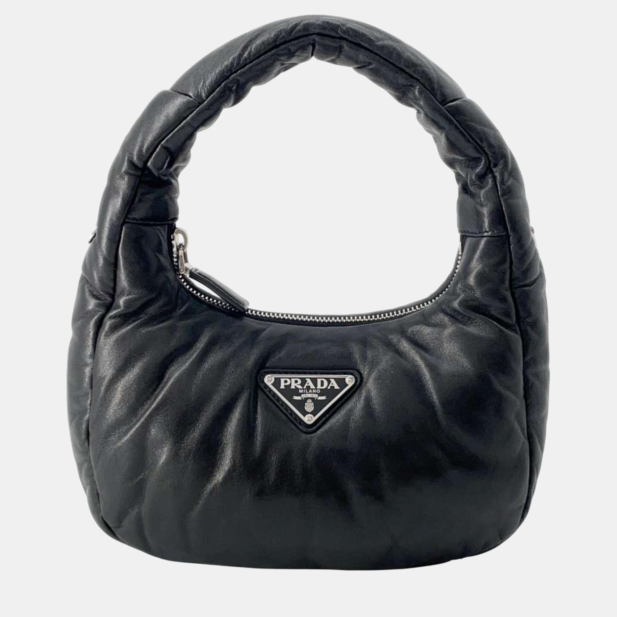 

Prada padded nappa leather black handbag